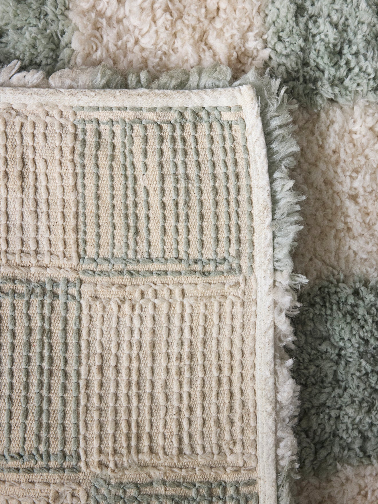 Rug with checked pattern