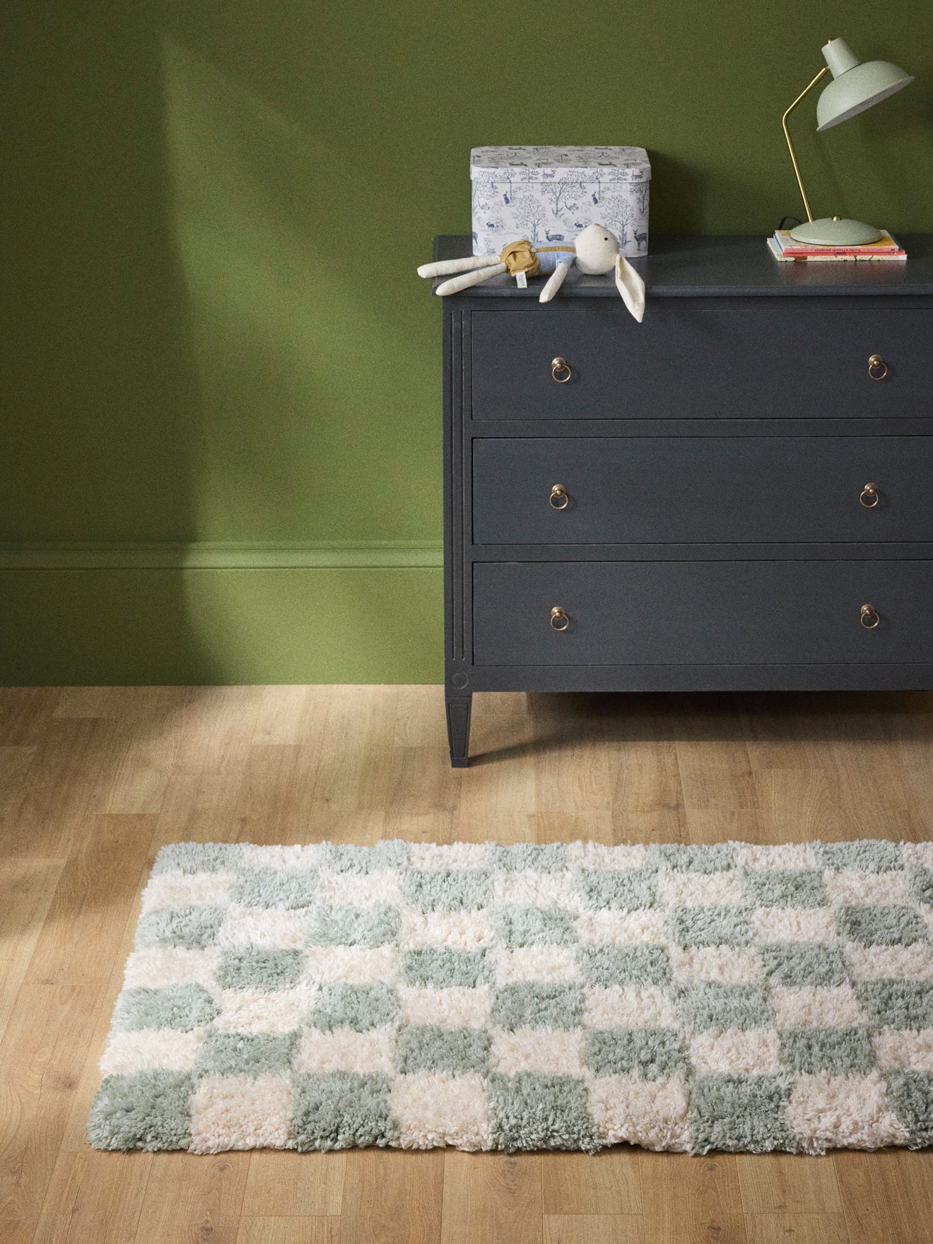 Rug with checked pattern