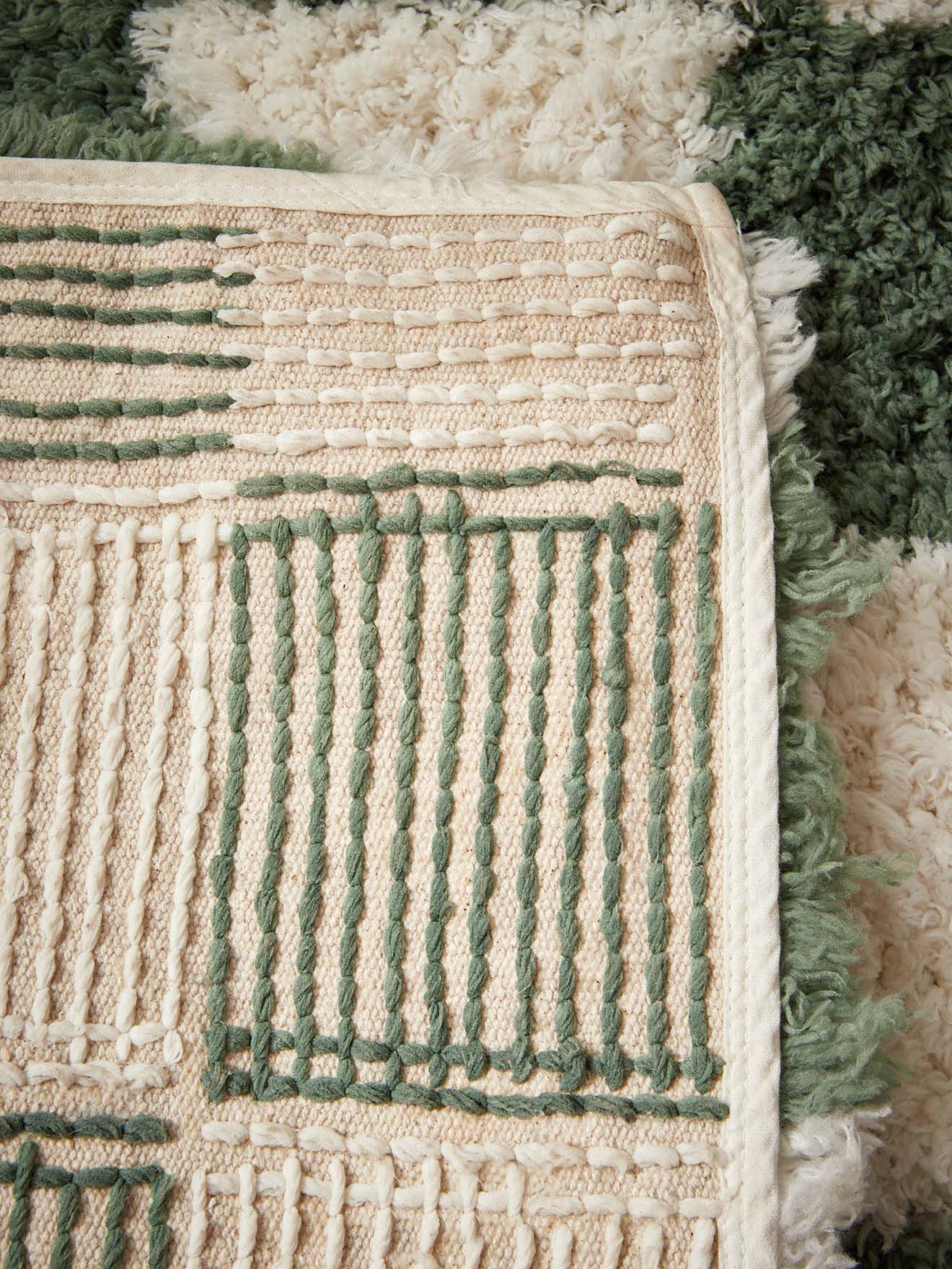 Rug with checked pattern