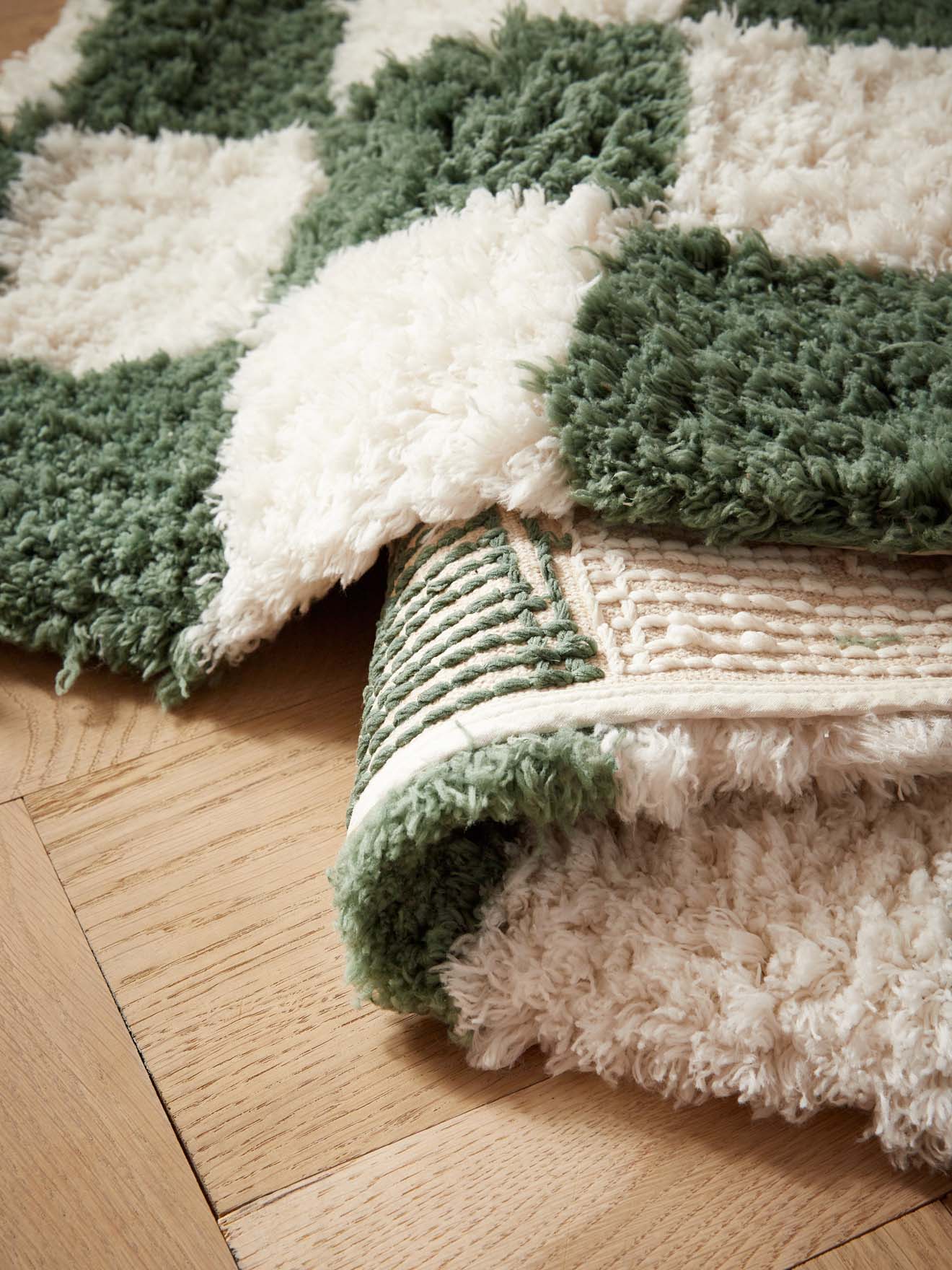 Rug with checked pattern