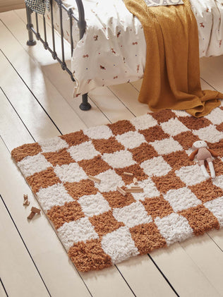Rug with checked pattern