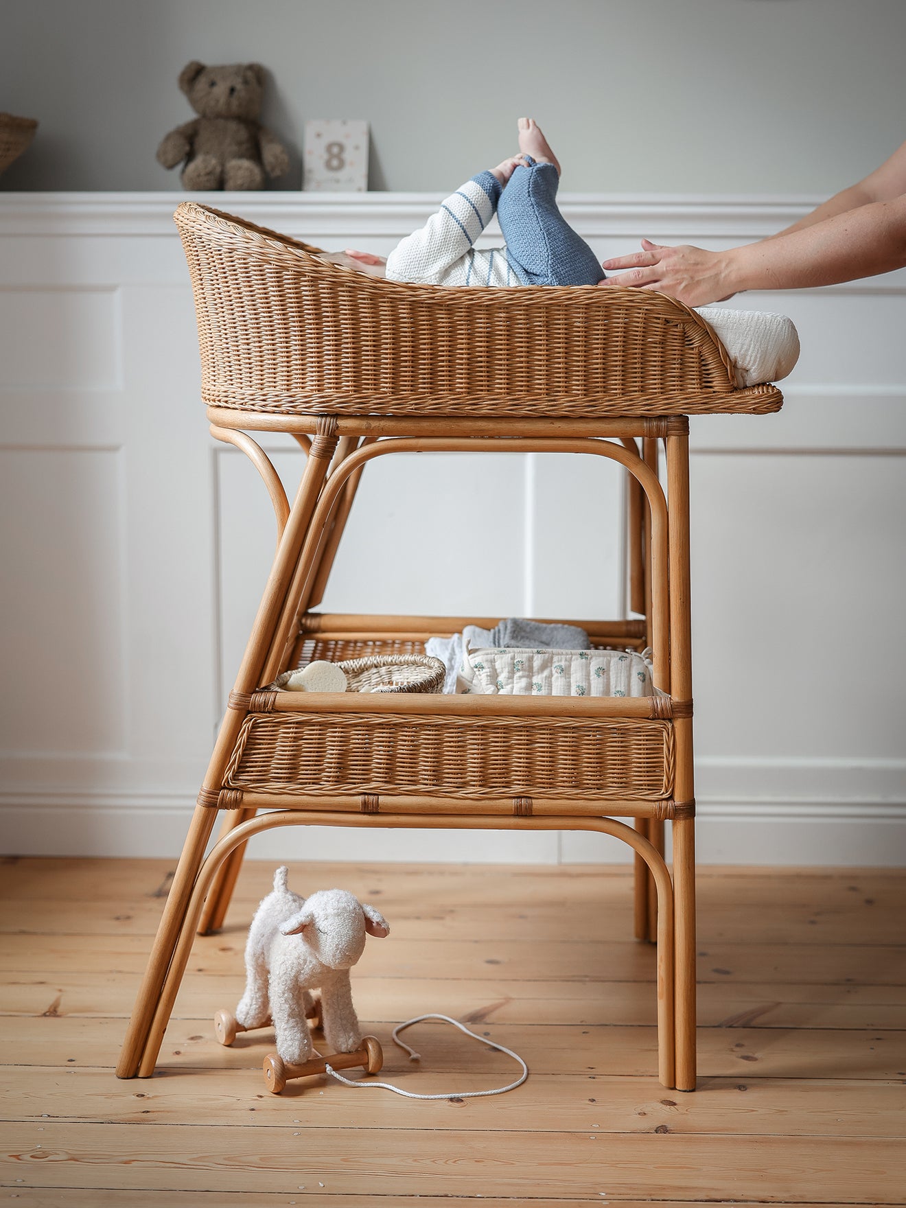 Table à langer en rotin Céleste