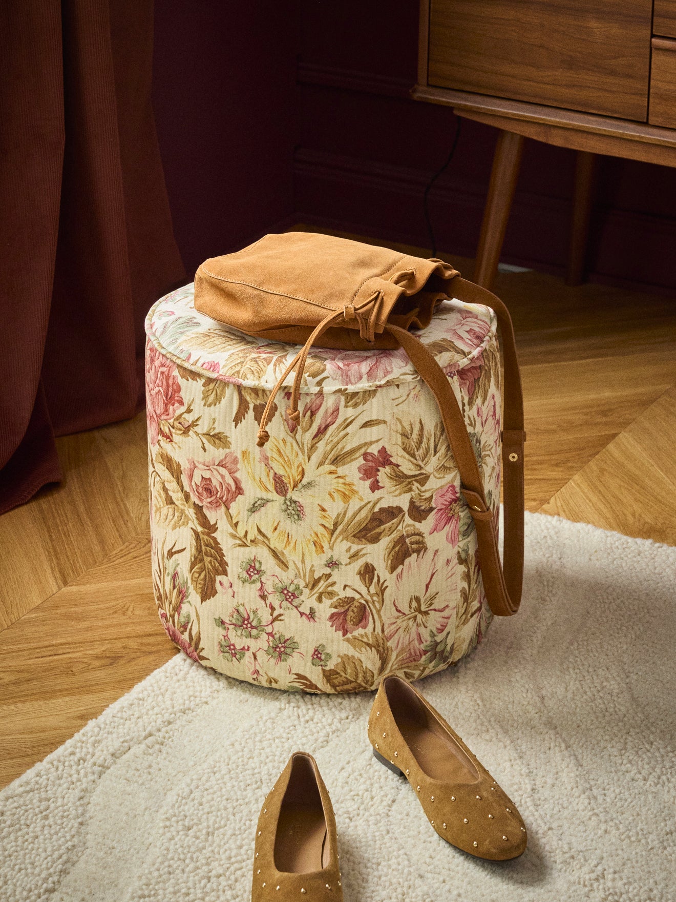 Anne upholstered footstool