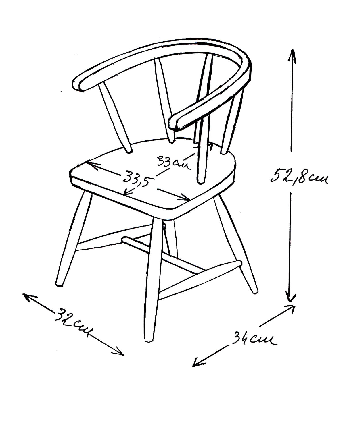 William wooden child's chair