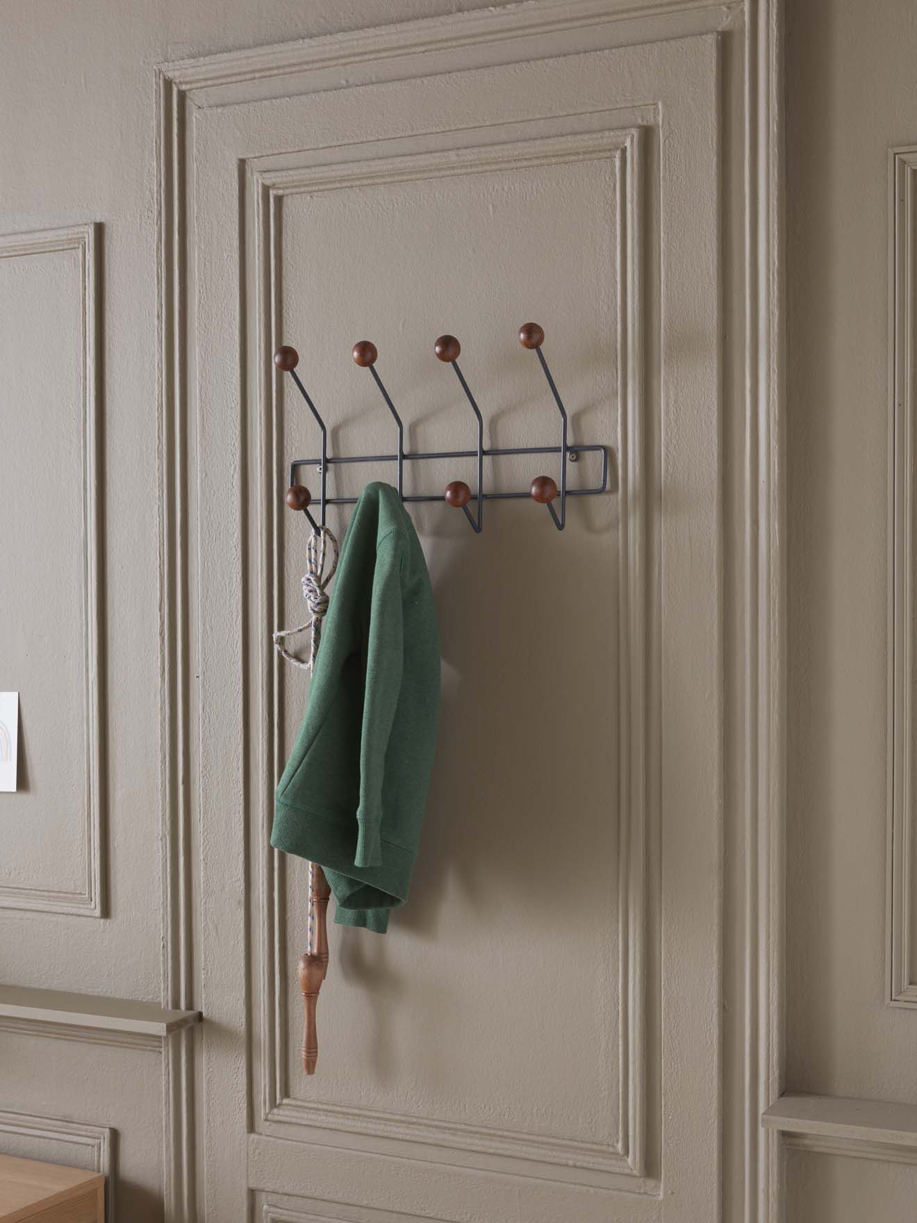 Alice metal and wooden coat rack