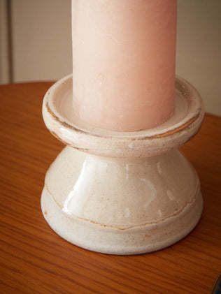 Luce stoneware candleholder, small version