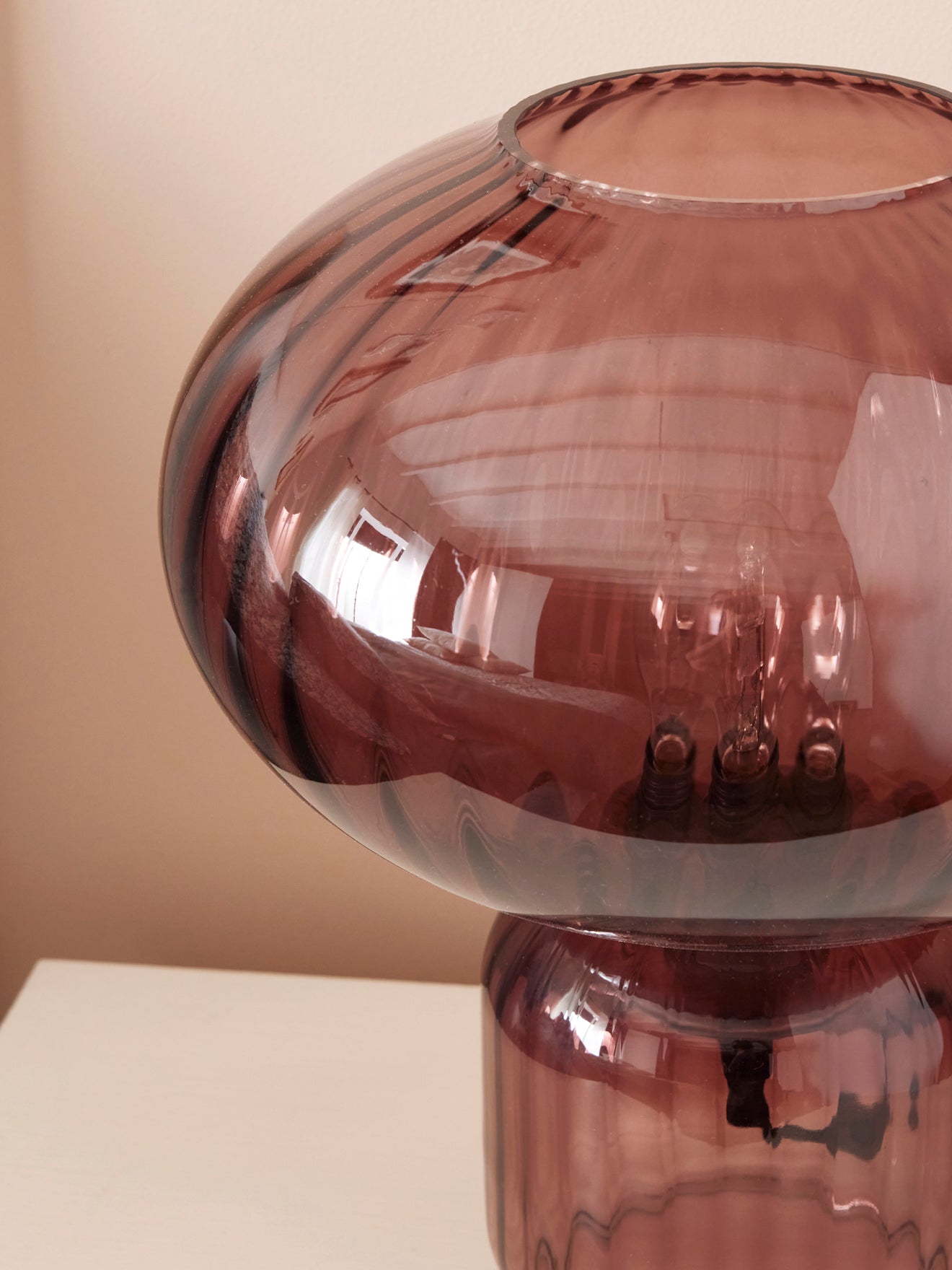 Lampe Martin en verre ciselé