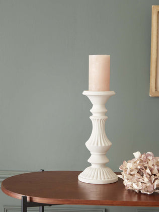 Blanche ceramic candlestick holder