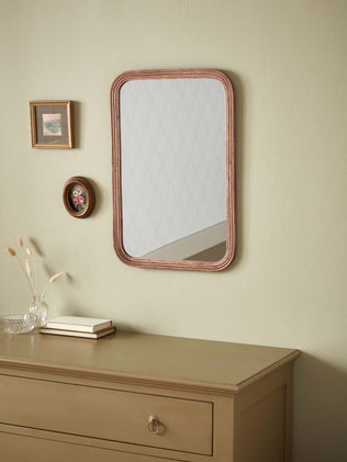 Manuel rectangle wicker mirror