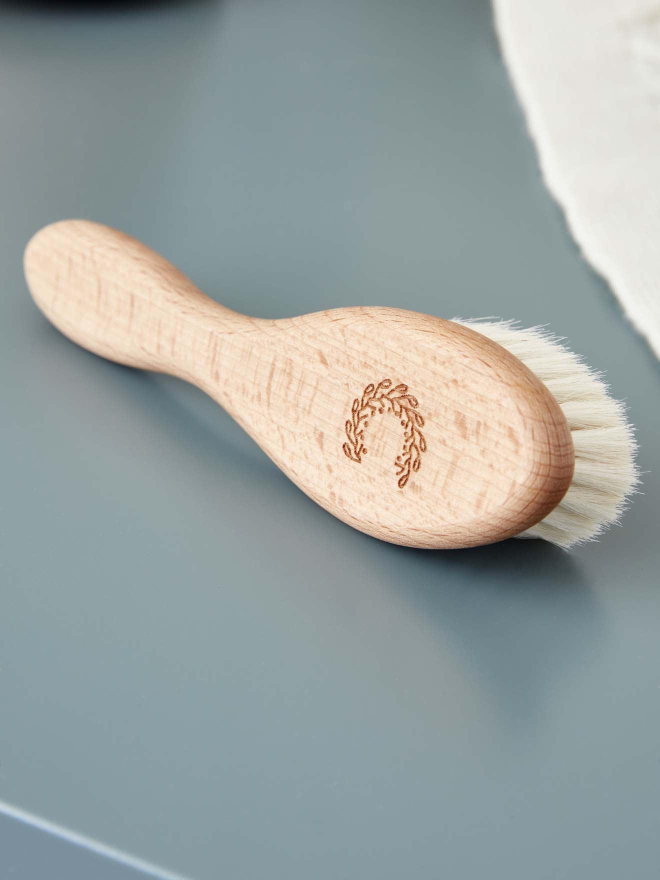 Baby's wooden brush and comb