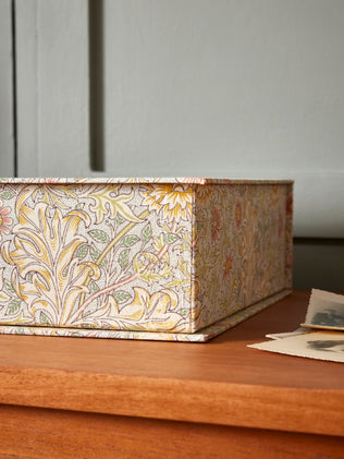 Box in Double Bough fabric - William Morris Design