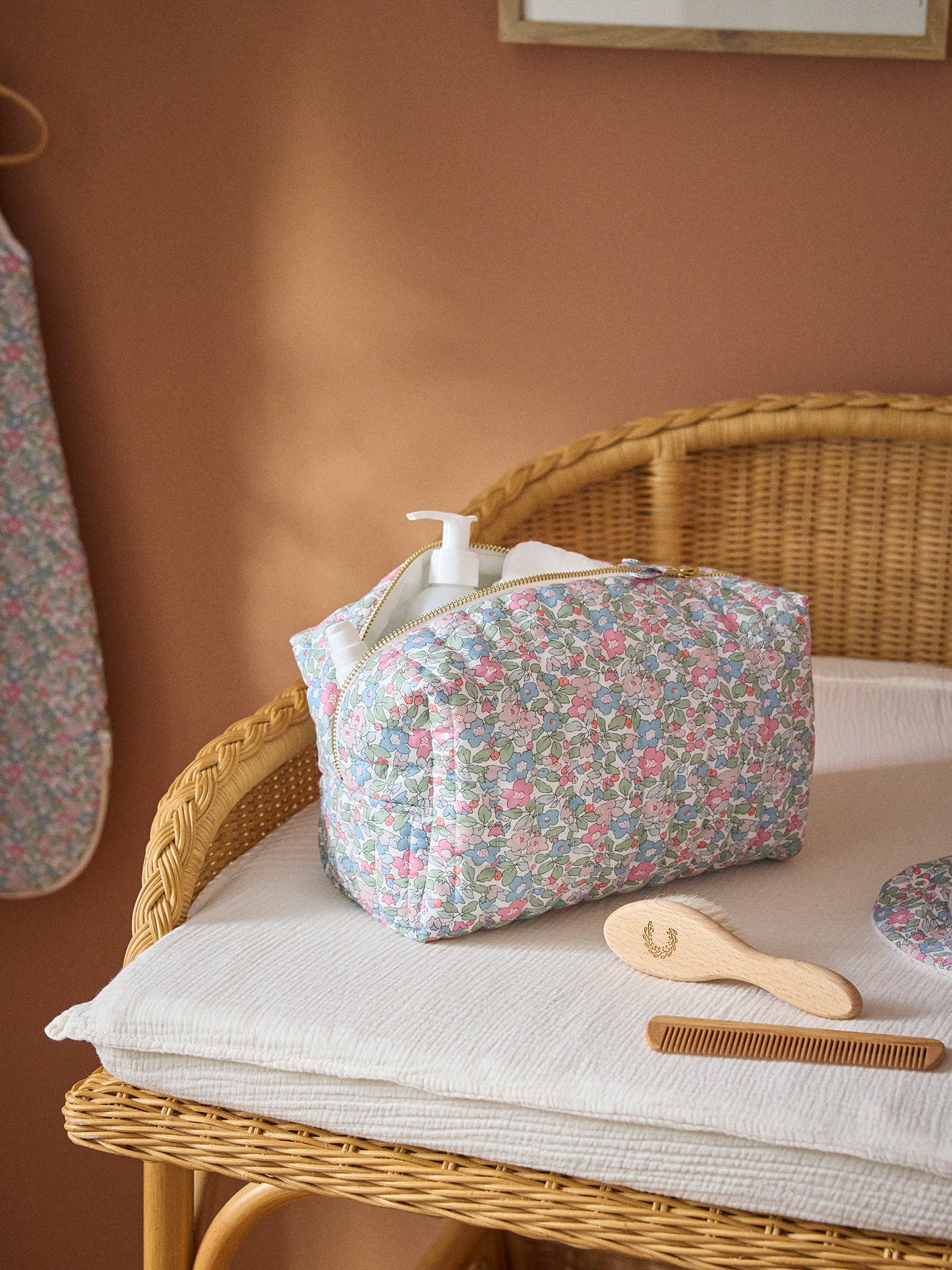 Toiletries bag made with Liberty fabric