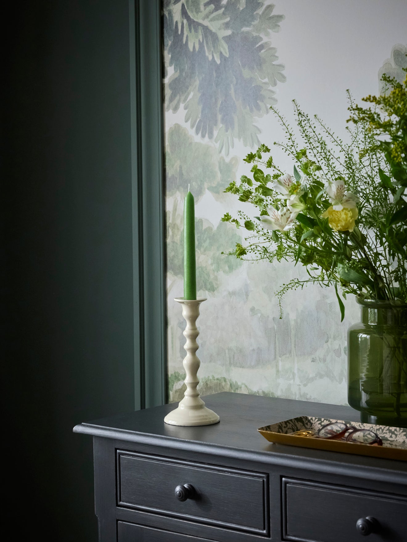 Chandelier Yvane en métal émaillé - Petit modèle