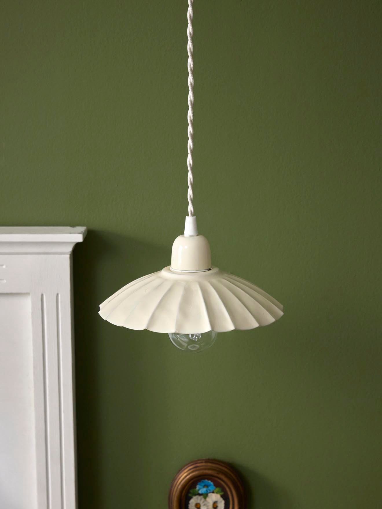 Aline enameled metal hanging lamp - large version