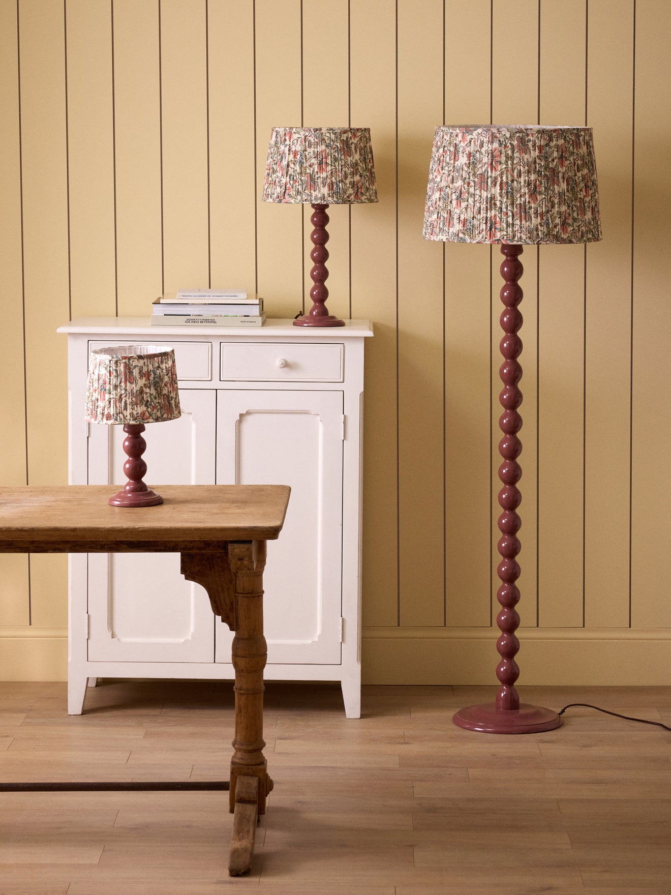 Large Bertille wooden lamp base