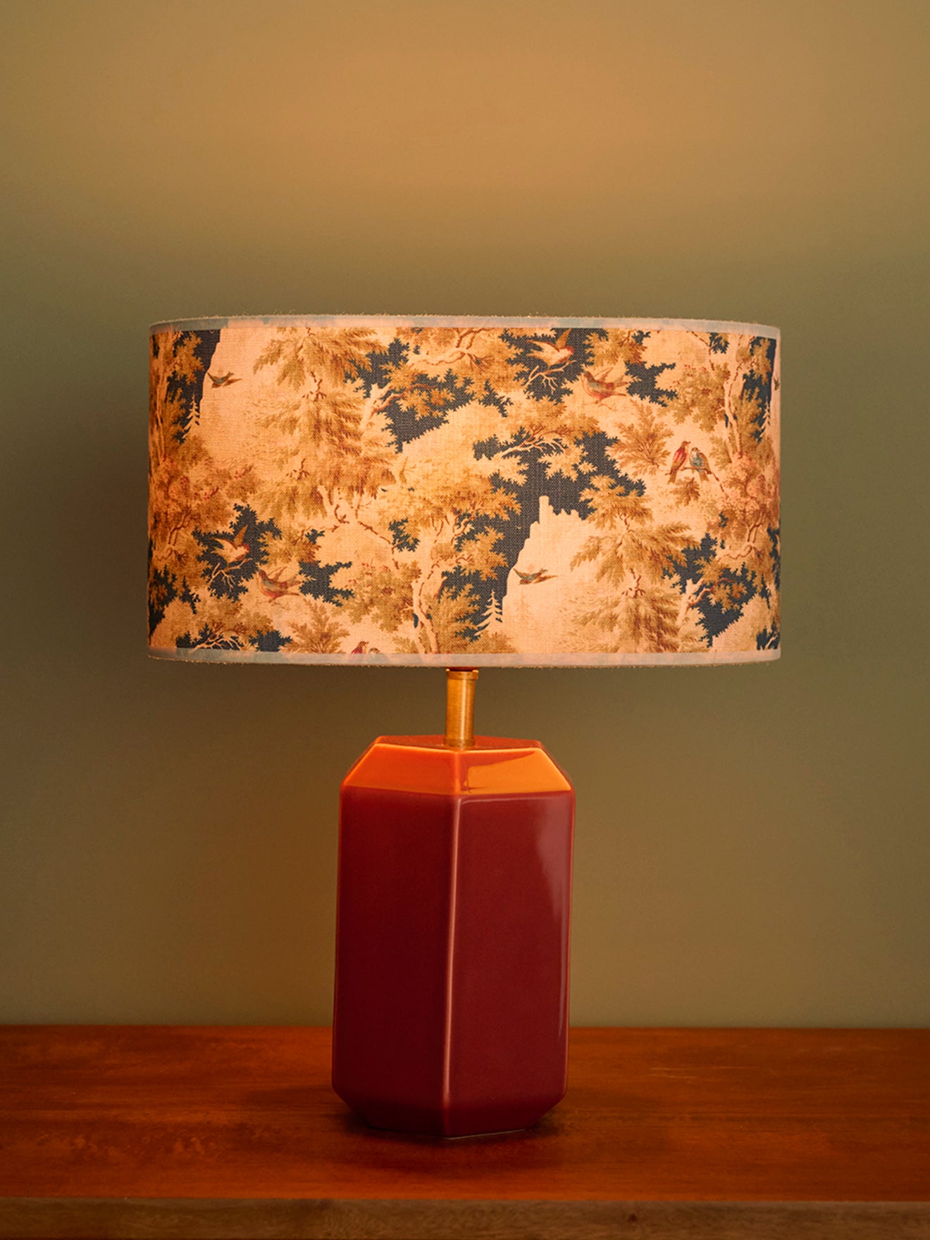 Oval floral-print lampshade - Small