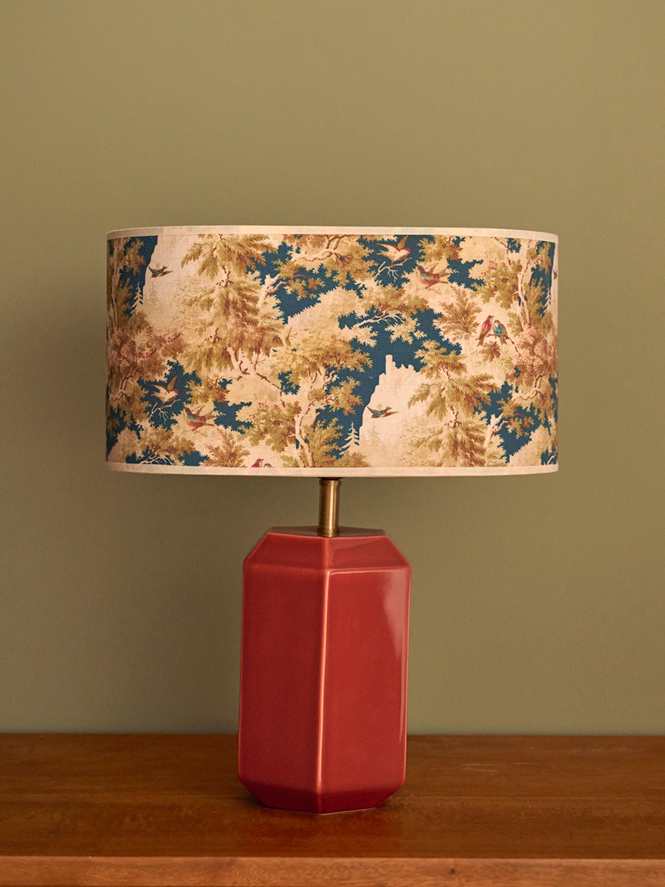 Oval floral-print lampshade - Small