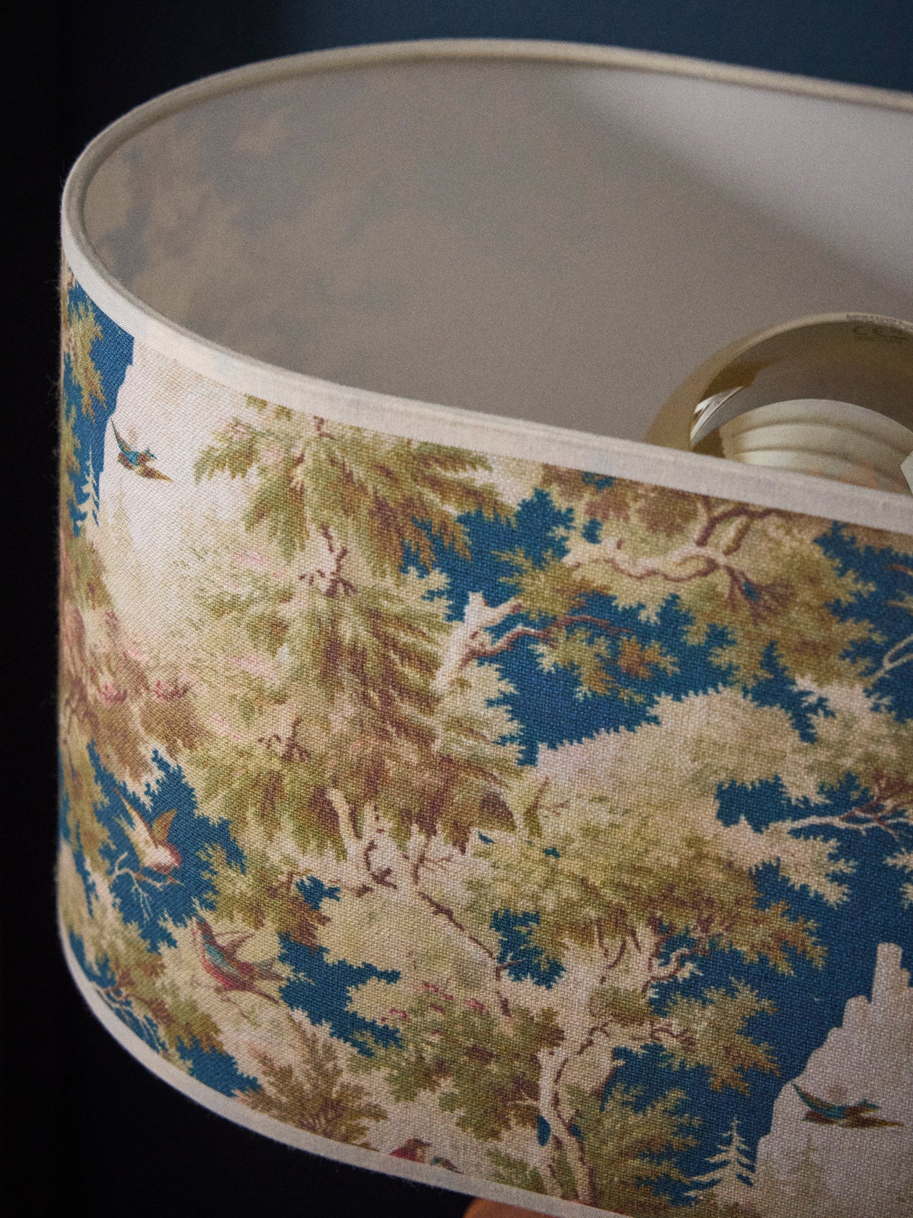 Oval floral-print lampshade - Small