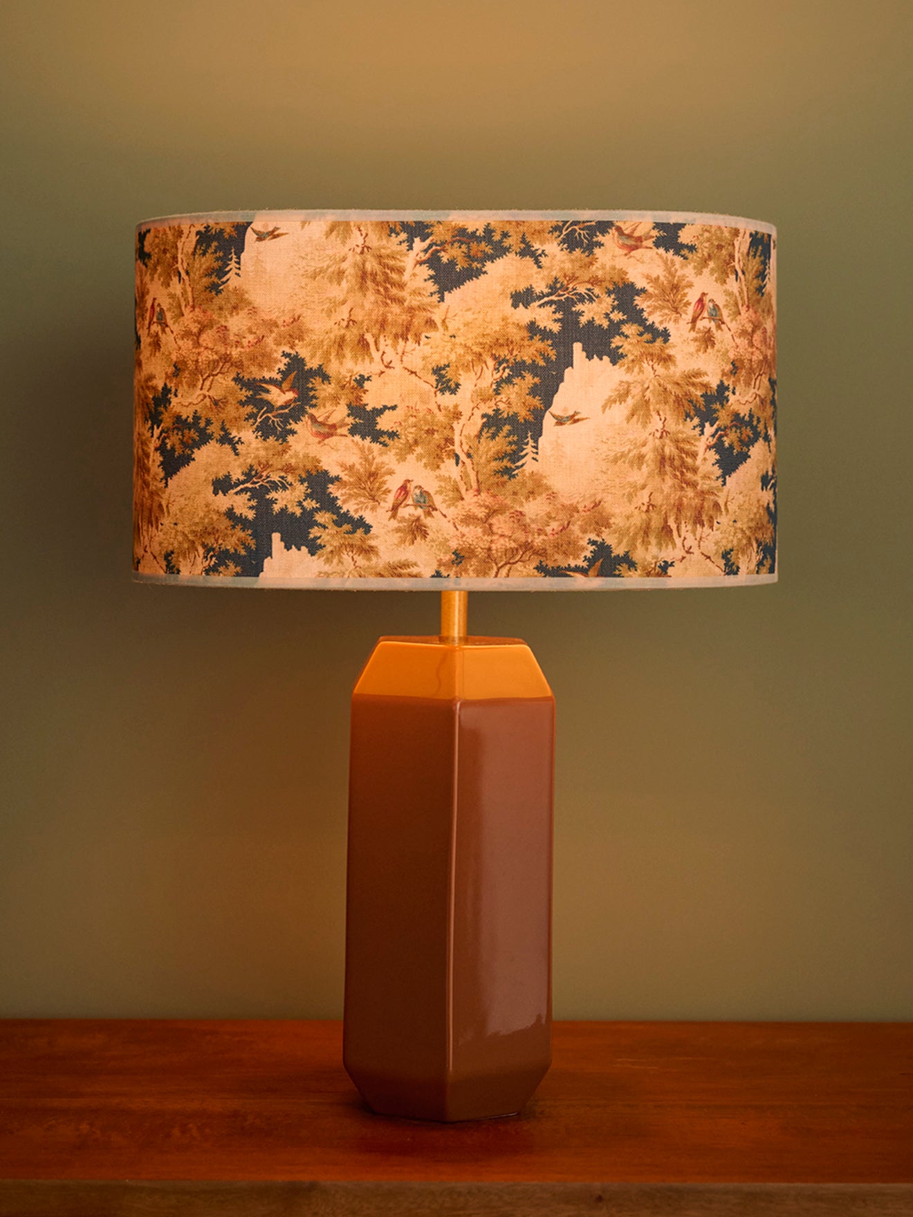 Oval floral-print lampshade - Large