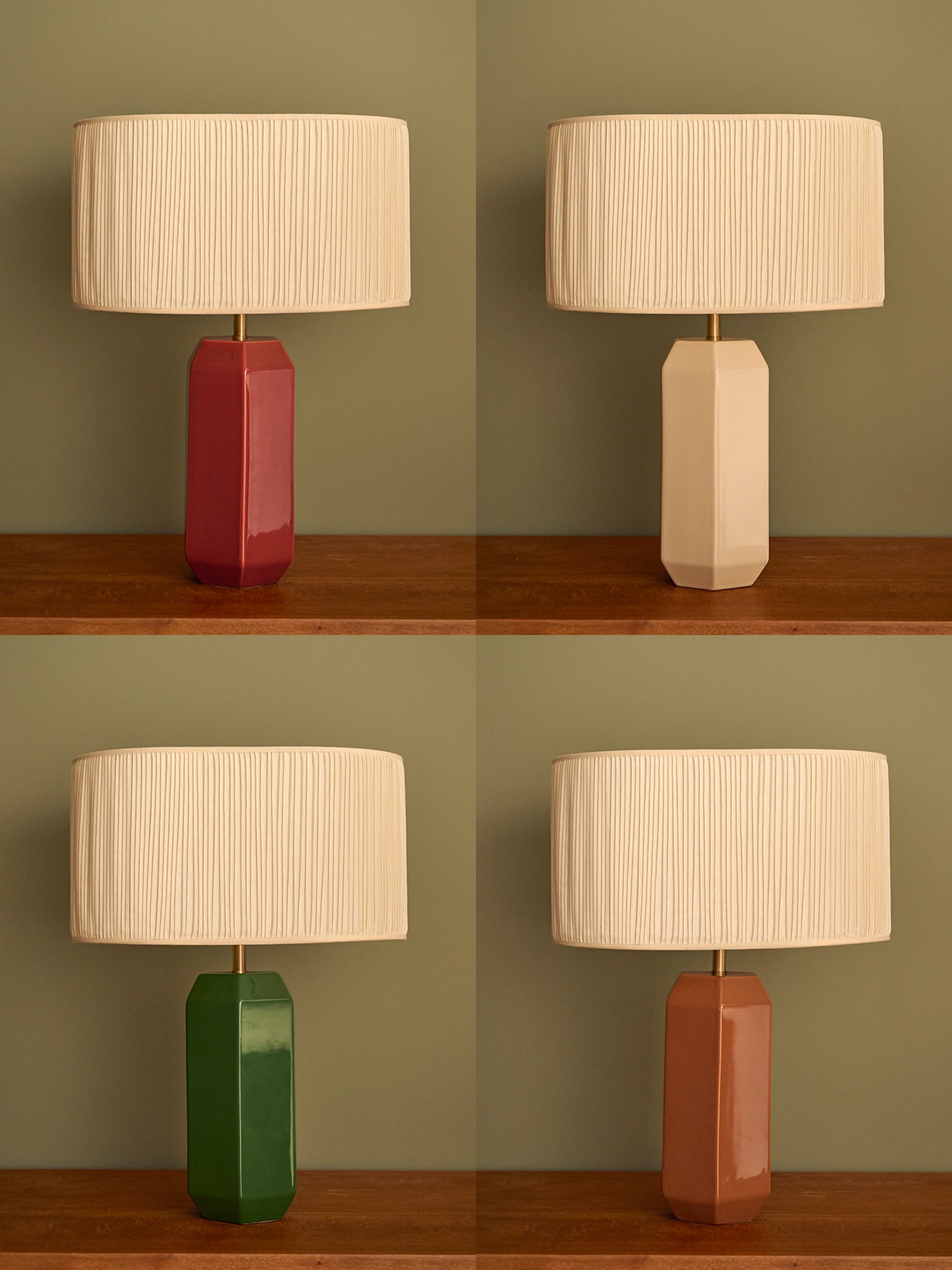 Abat-jour ovale plissé - grand modèle Victoire