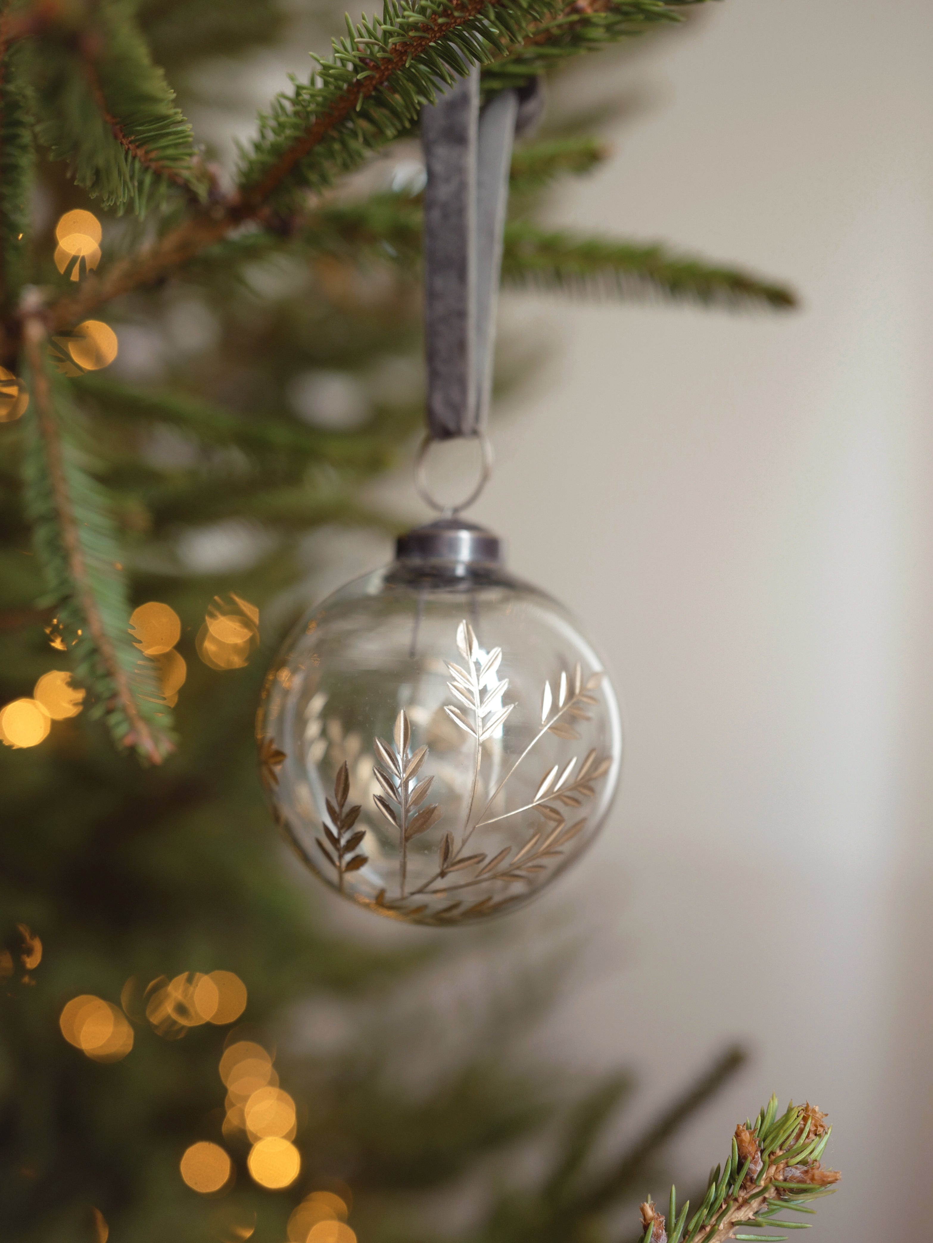 Boule de Noël en verre peinte à la main par lot de 3