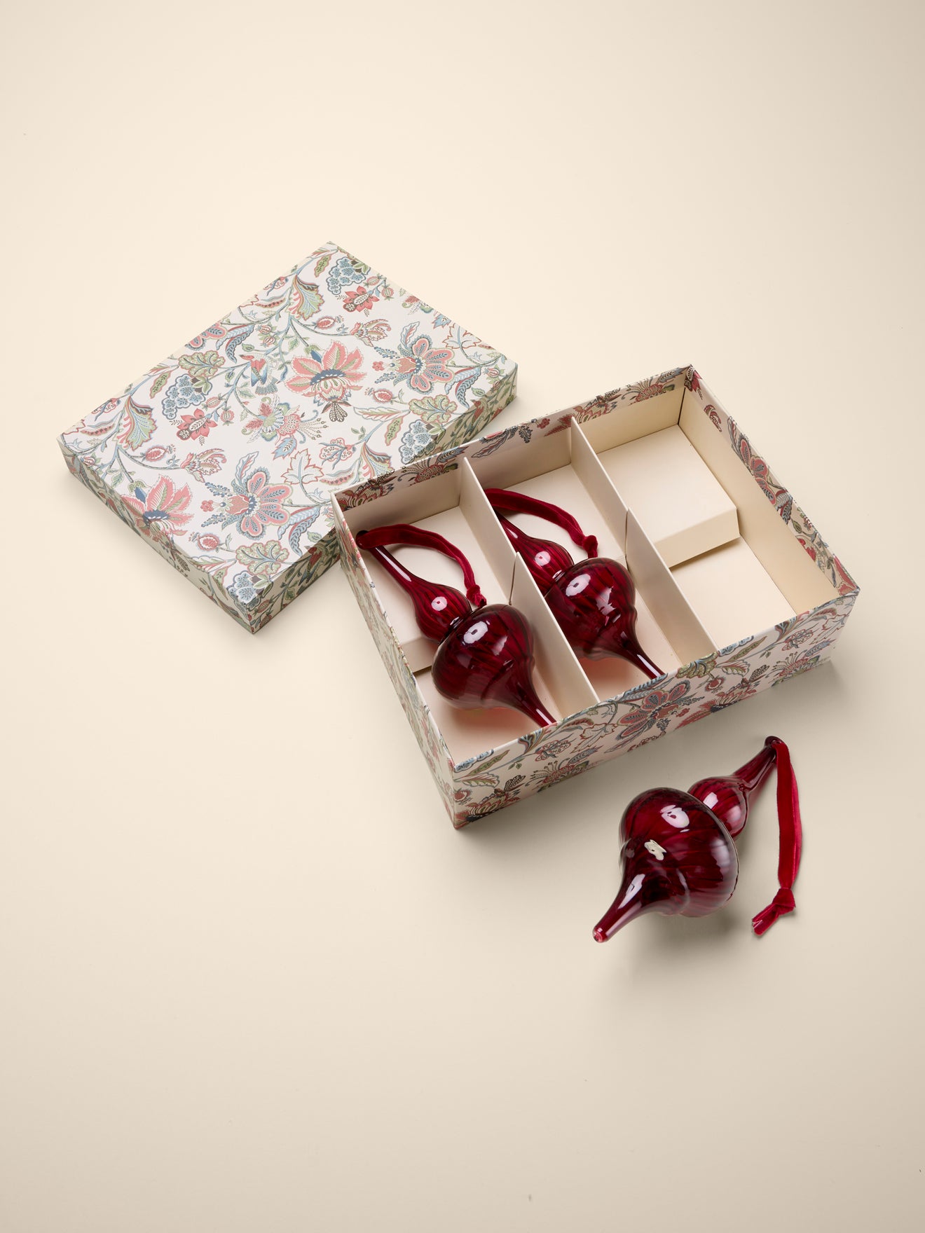 Décoration de sapin "goutte" en verre par lot de 3