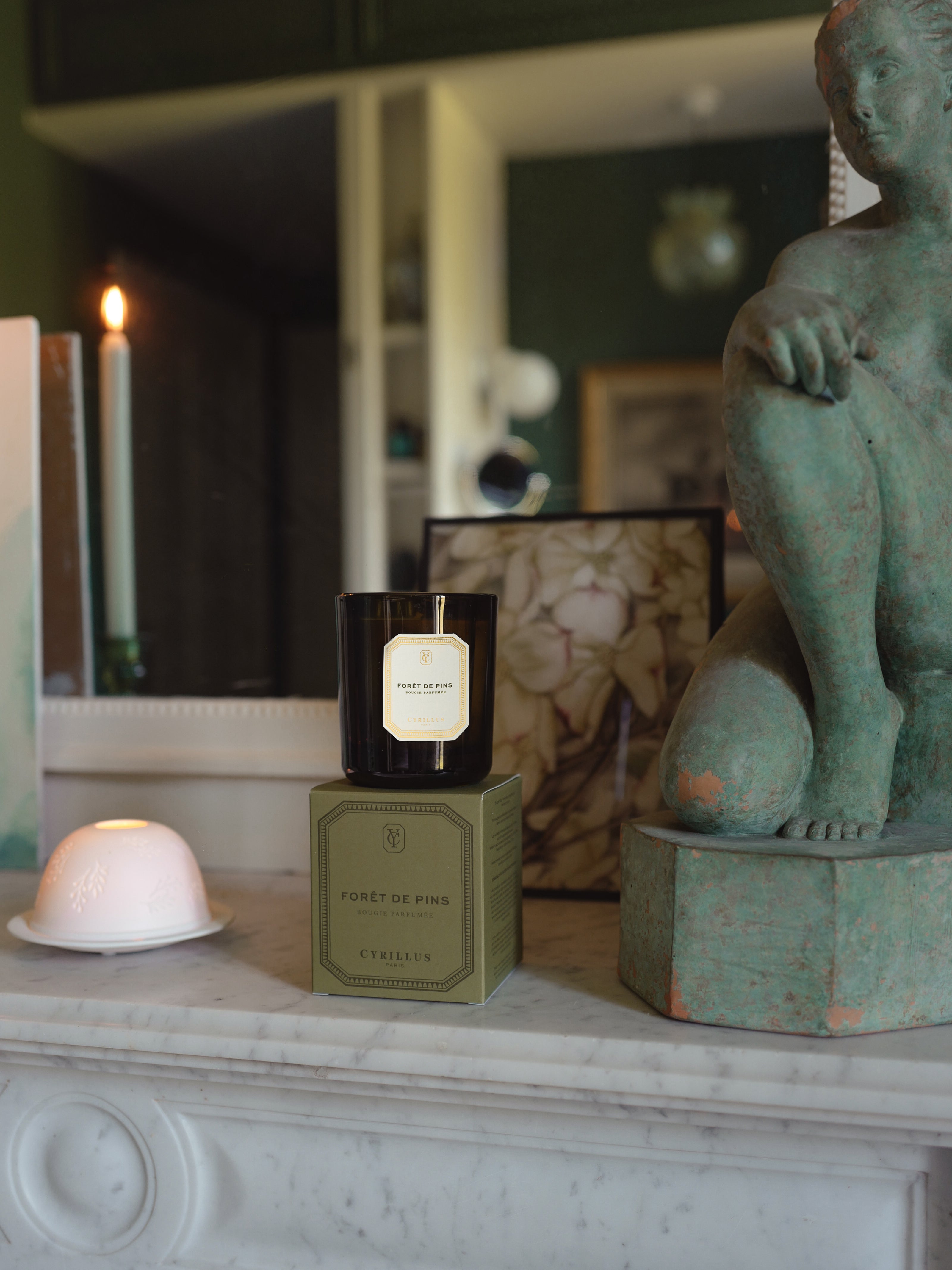 Bougie de Noël - Forêt de pins