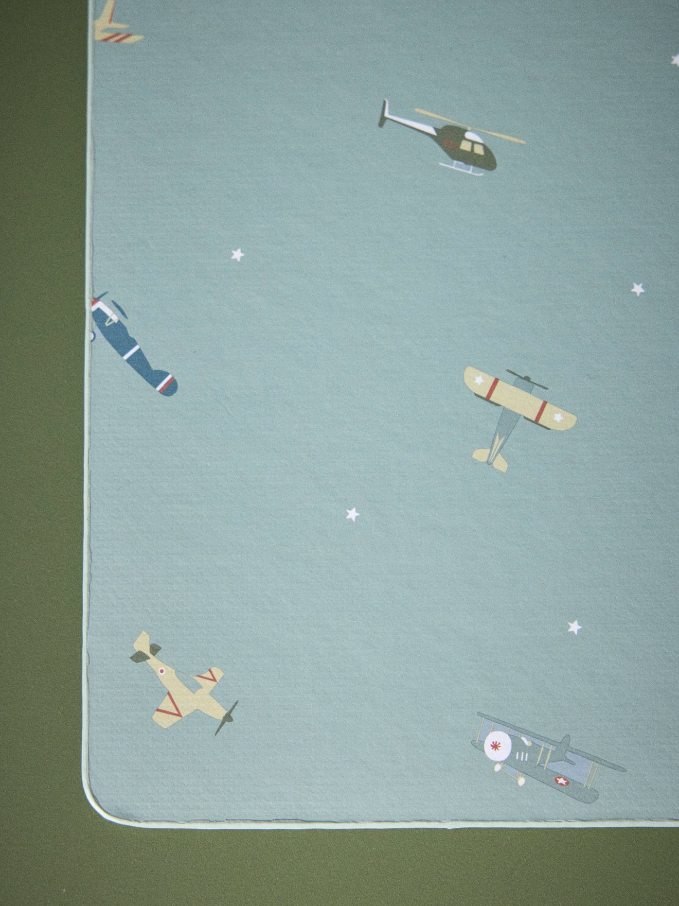 Printed paper desk mat