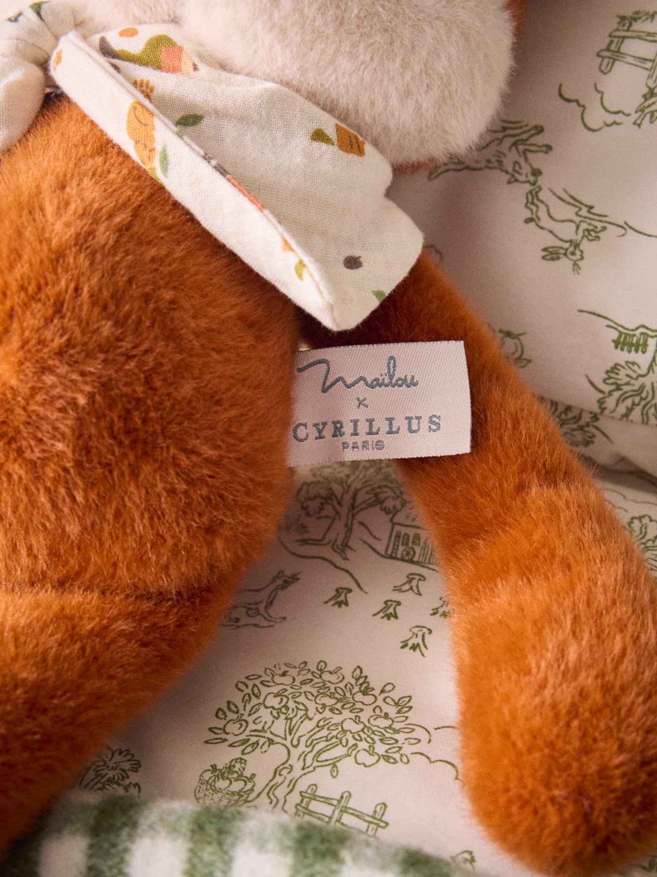 Lazarus fox plush toy - Cyrillus x Maïlou Tradition Collection