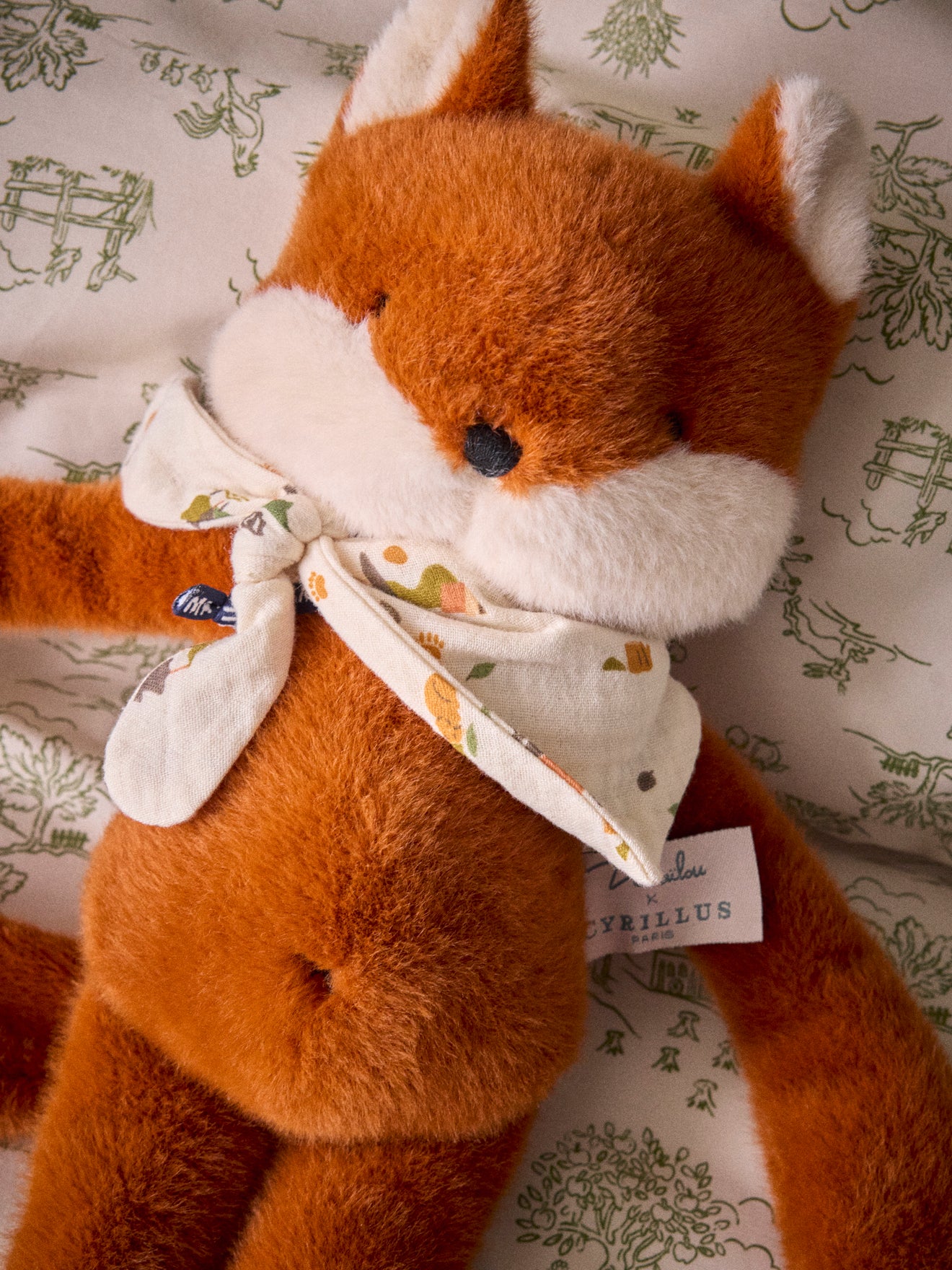 Lazarus fox plush toy - Cyrillus x Maïlou Tradition Collection