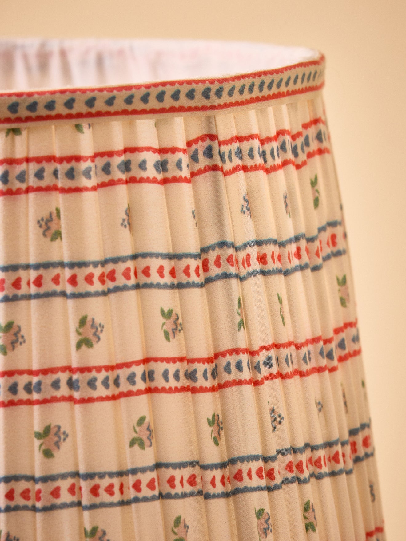 Pleated Marine print lamp shade - small