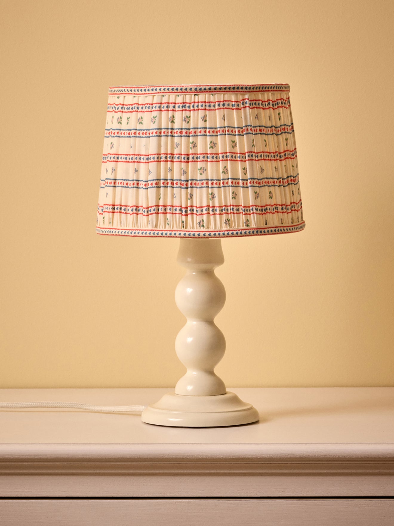 Pleated Marine print lamp shade - small