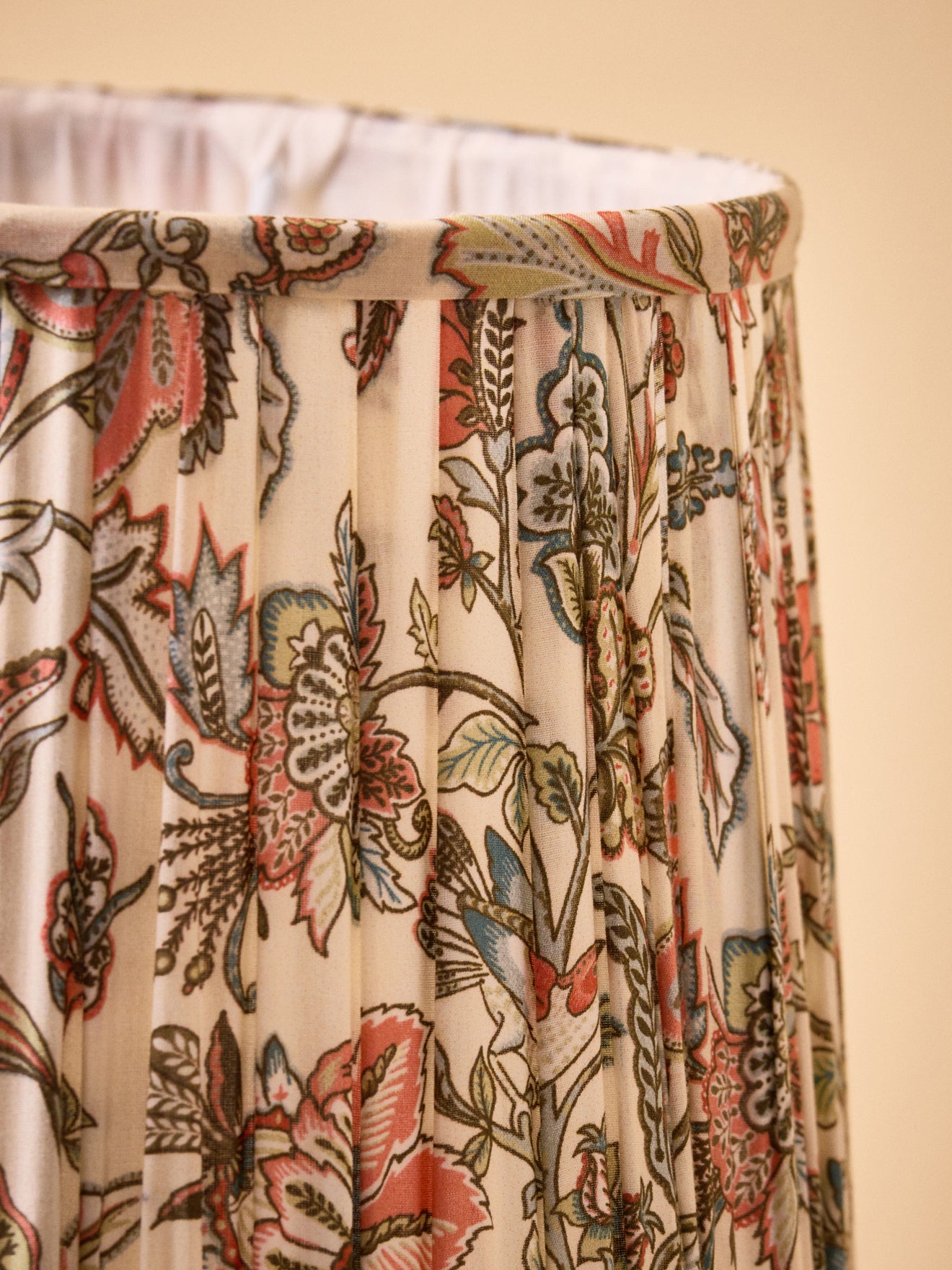 Pleated lampshade with Persia print - small