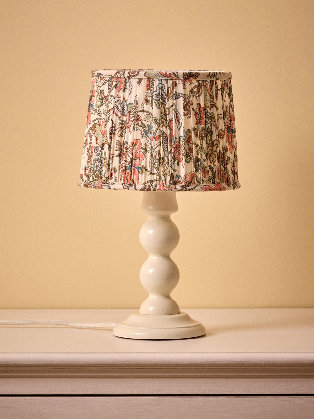 Pleated lampshade with Persia print - small
