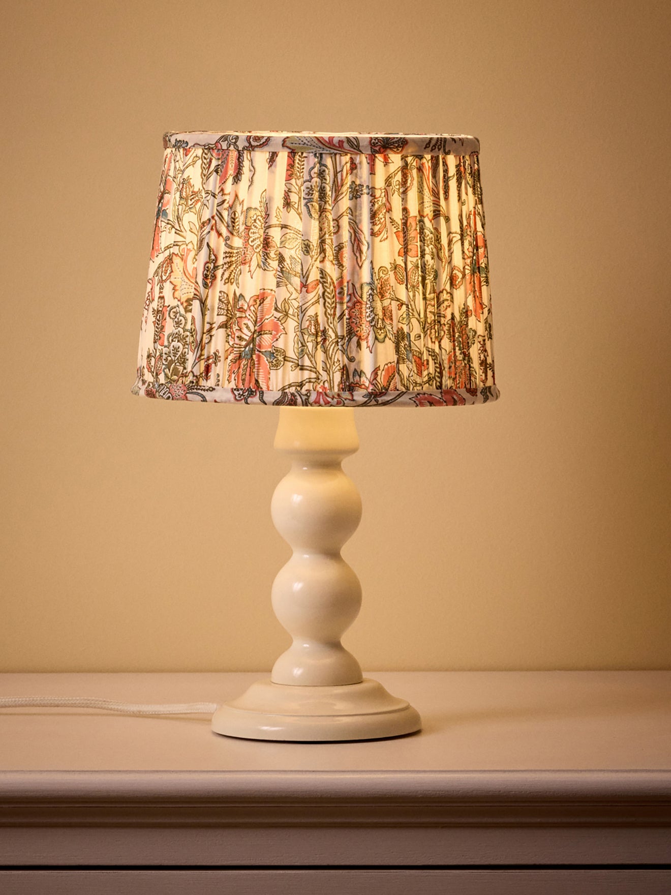 Pleated lampshade with Persia print - small