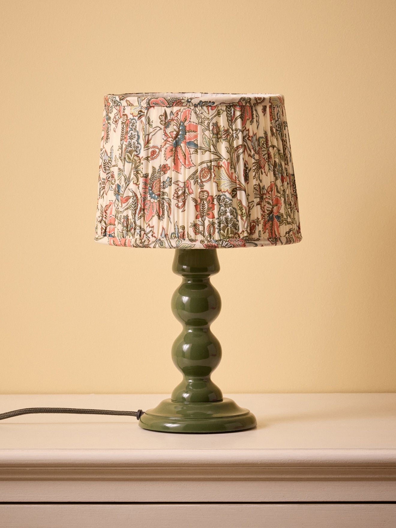 Pleated lampshade with Persia print - small