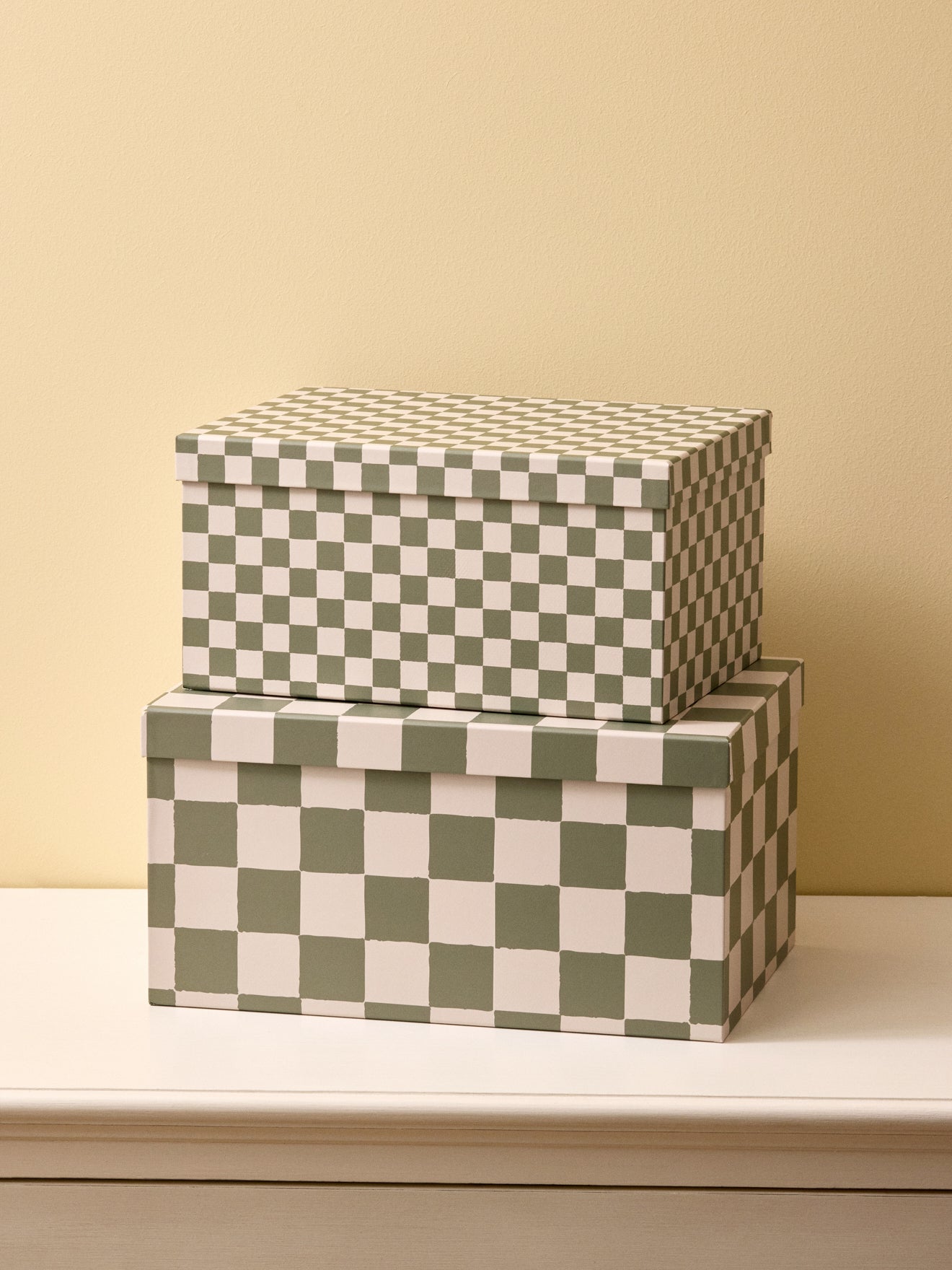 Boîte gigogne damier par lot de 2