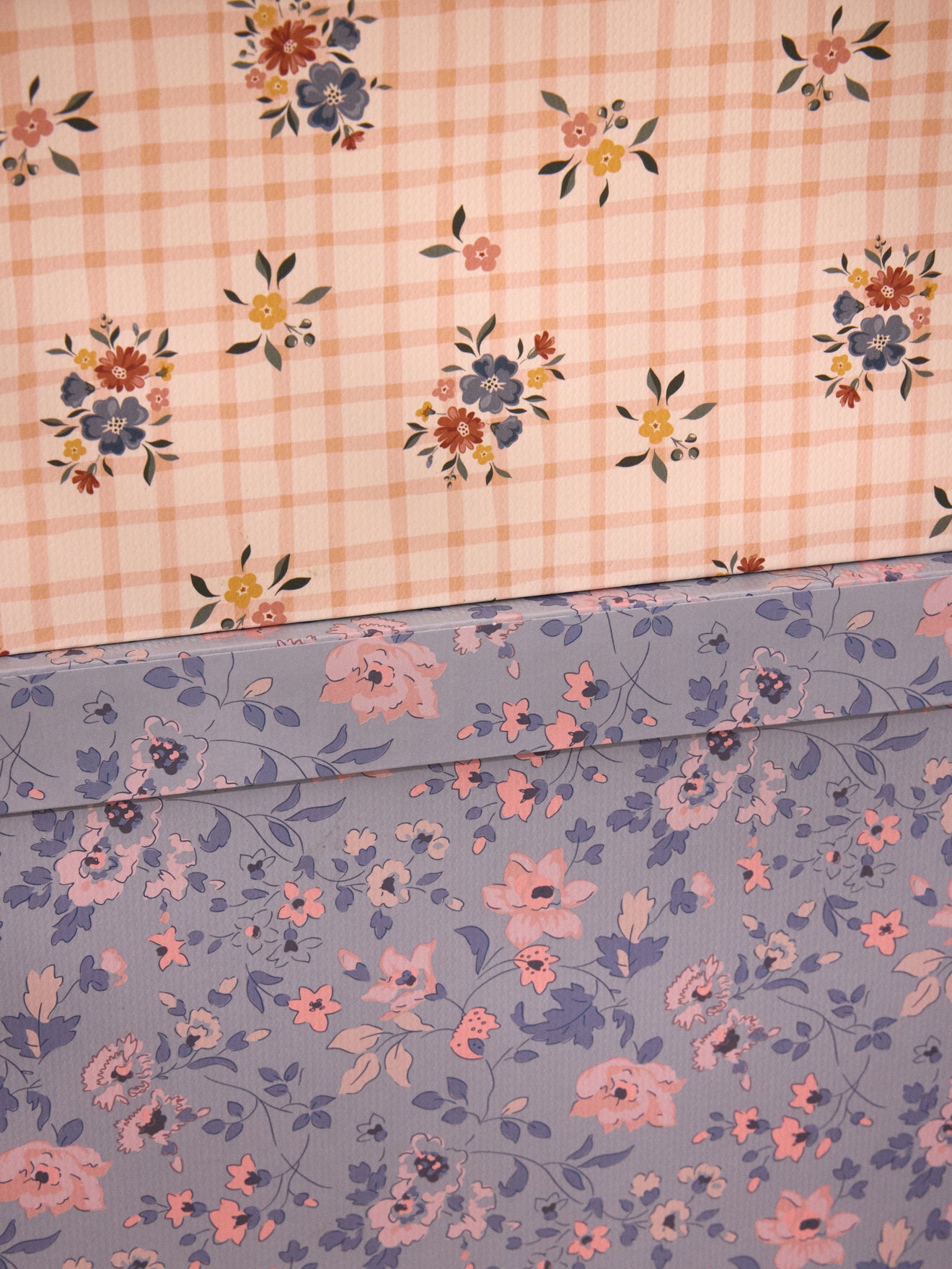 Set of 2 Rosemary-print nested boxes
