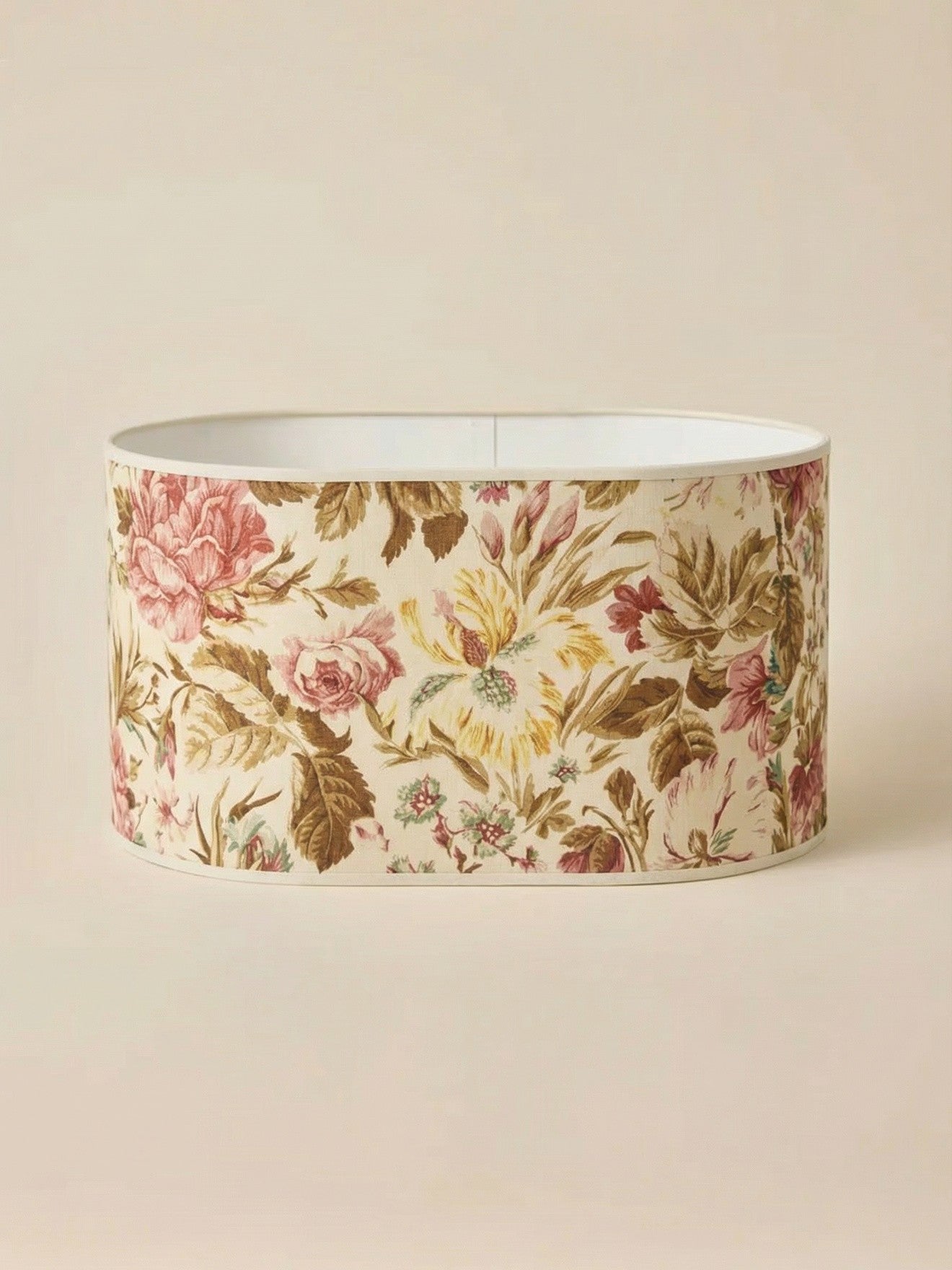 Victoire floral-print oval lampshade - large