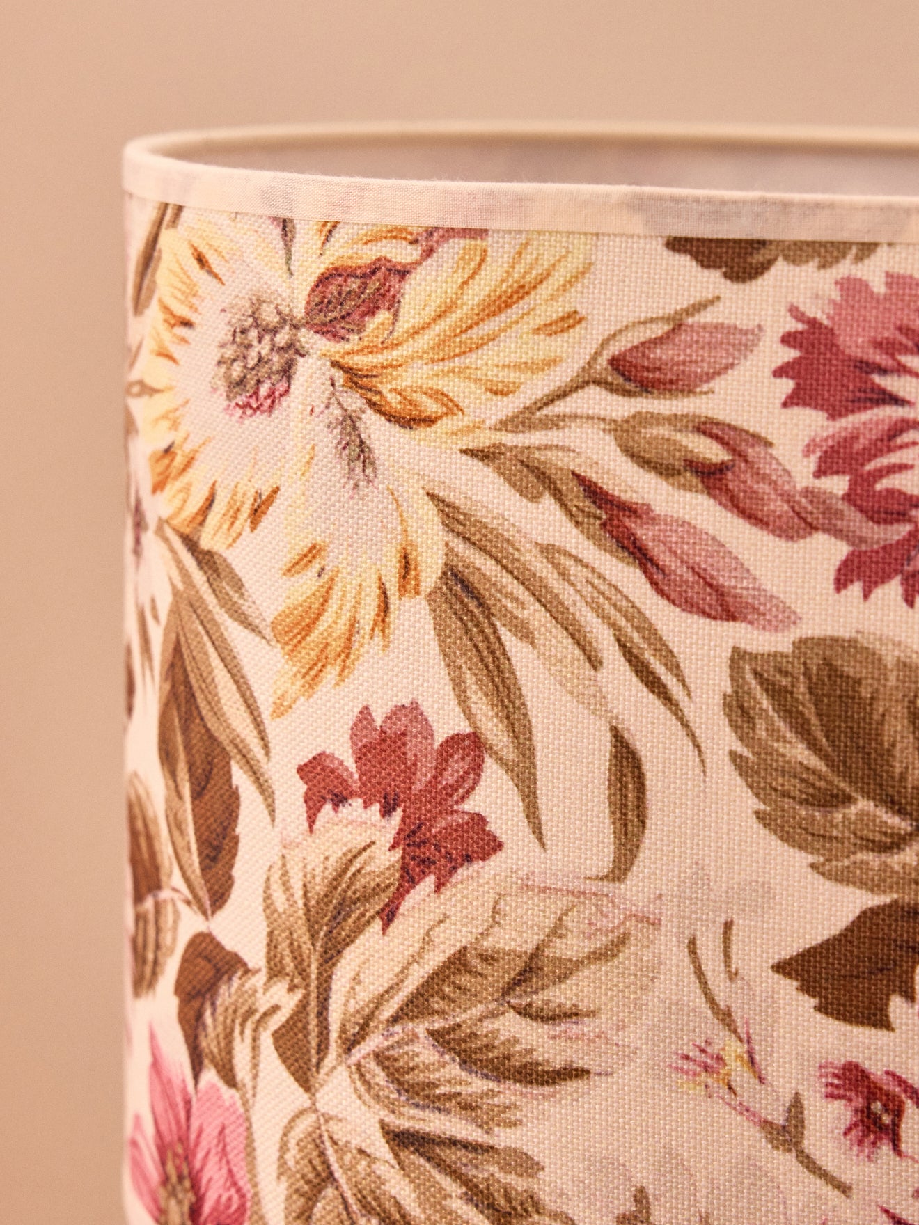 Abat-jour ovale imprimé fleuri - Petit modèle Victoire