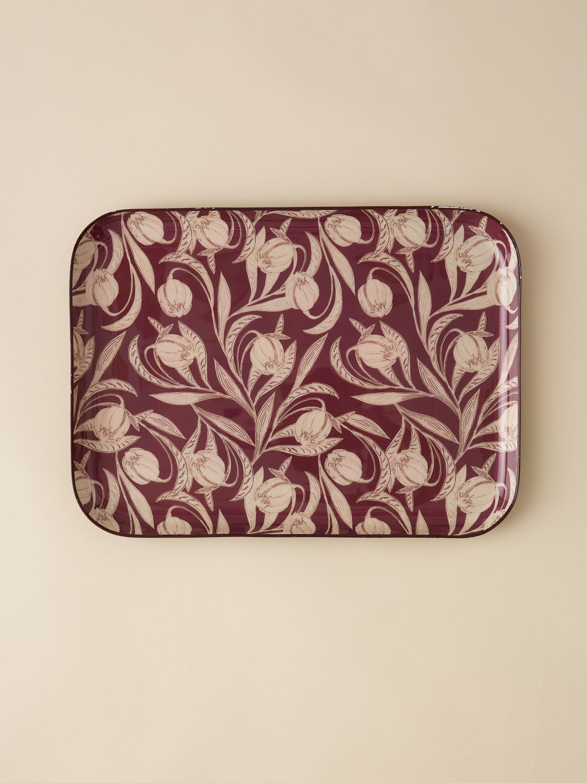 Crocus enameled tray - Large