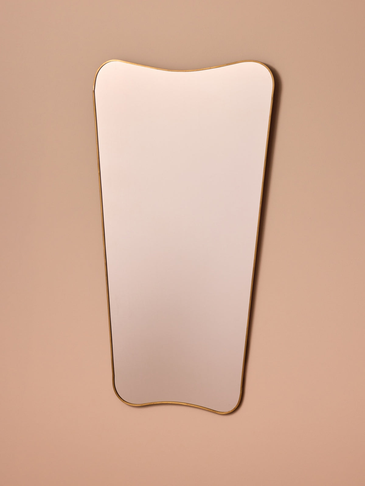 Octave brass wall mirror