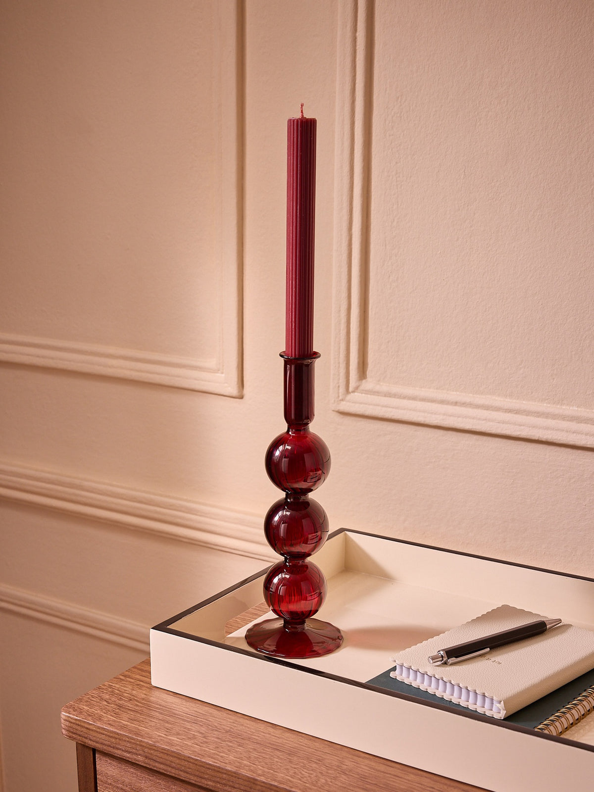 Auguste glass candlestick holder - Medium