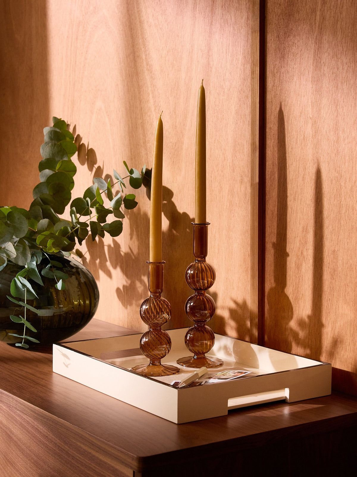 Auguste glass candlestick holder - Medium