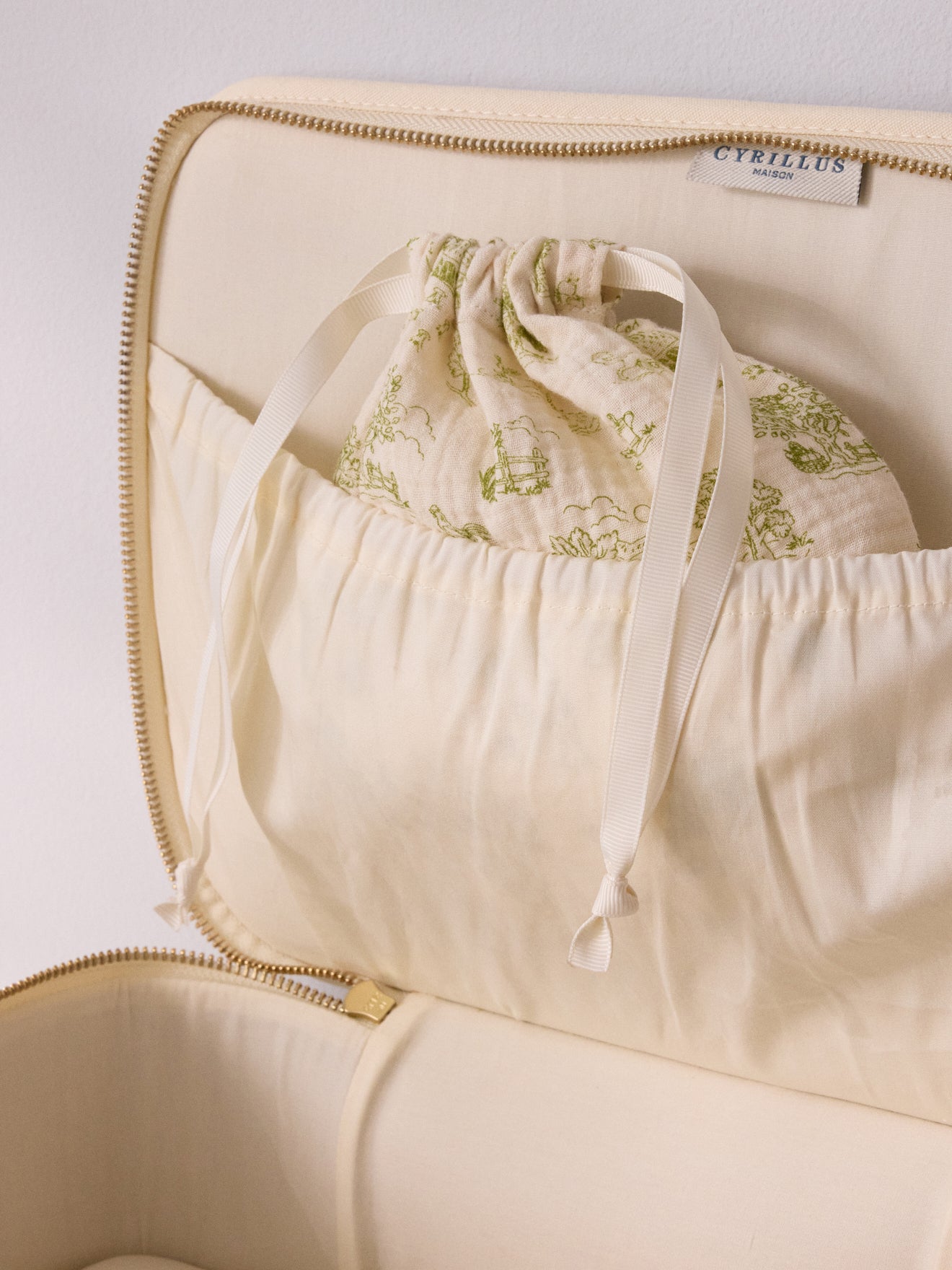 Albertine print fabric suitcase