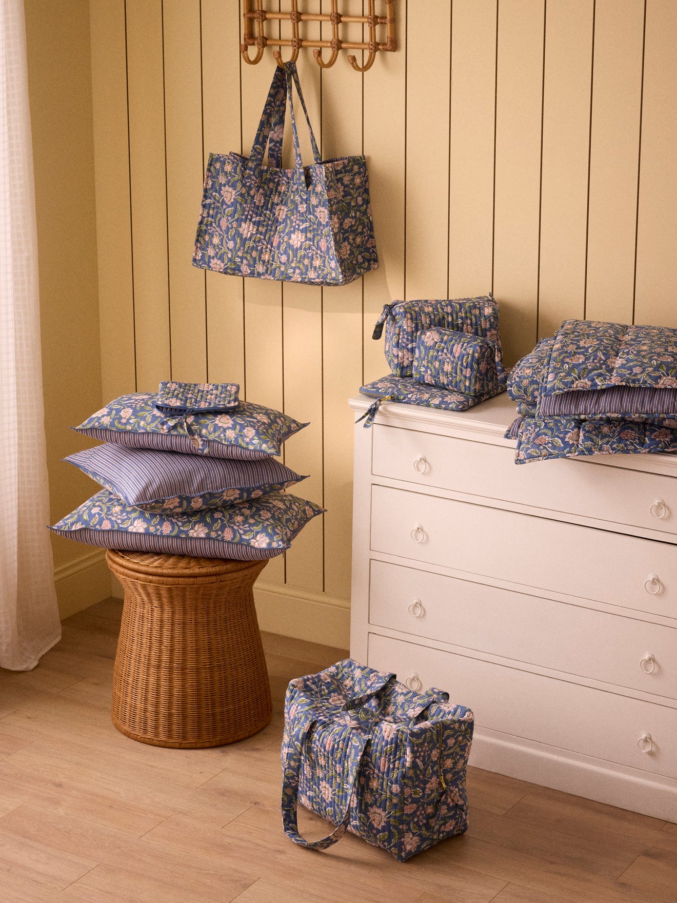 Sac cabas matelassé imprimé Bella