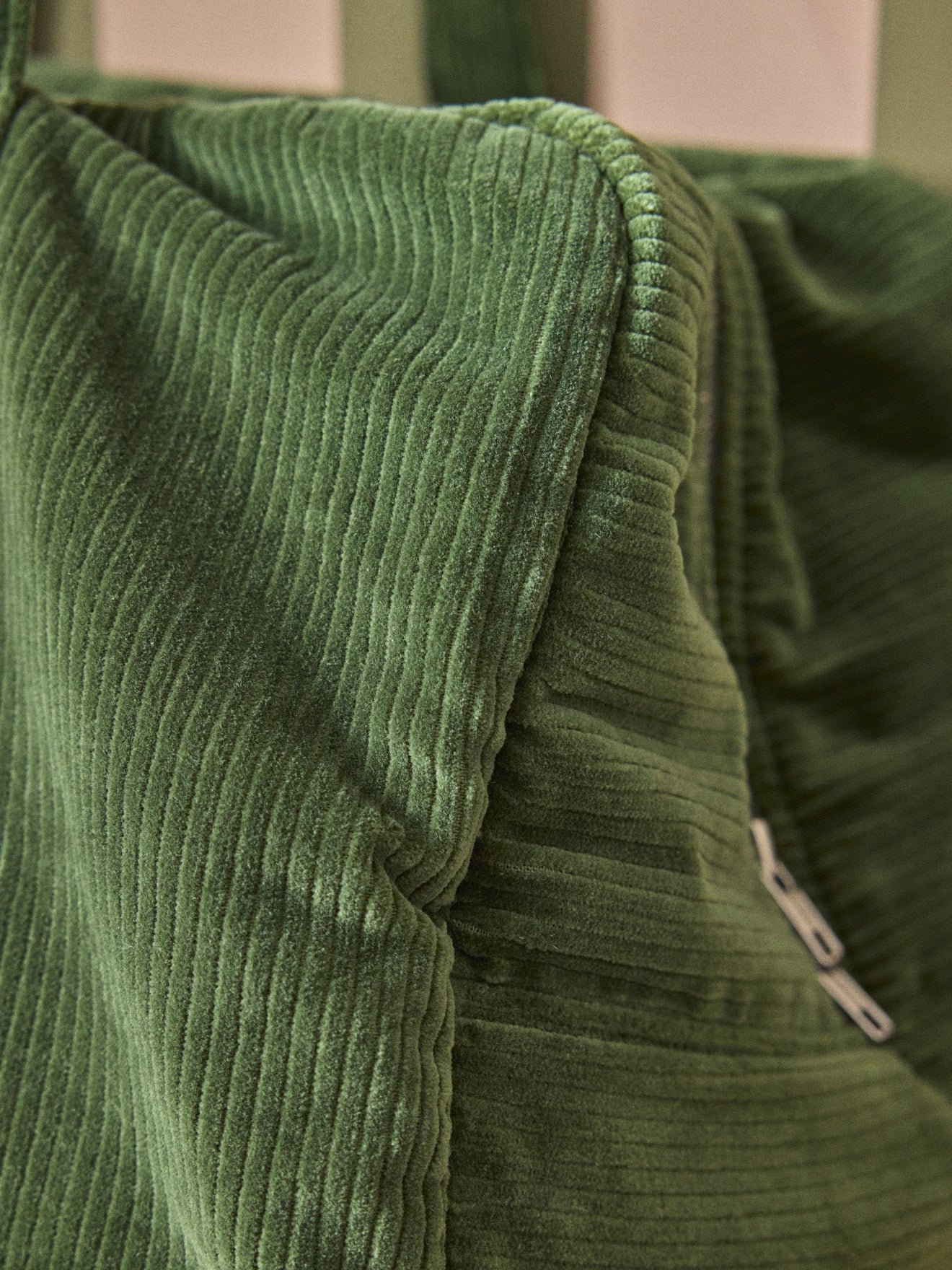 Sac week-end matelassé en velours côtelé