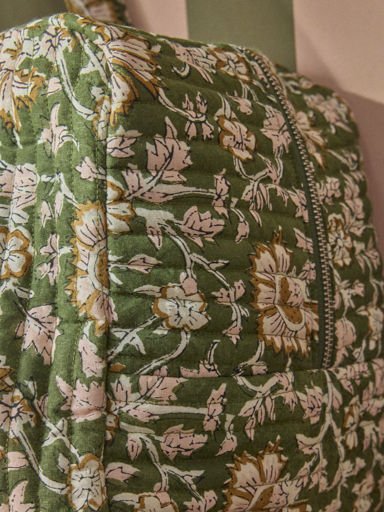 Sac week-end matelassé en tissu indien