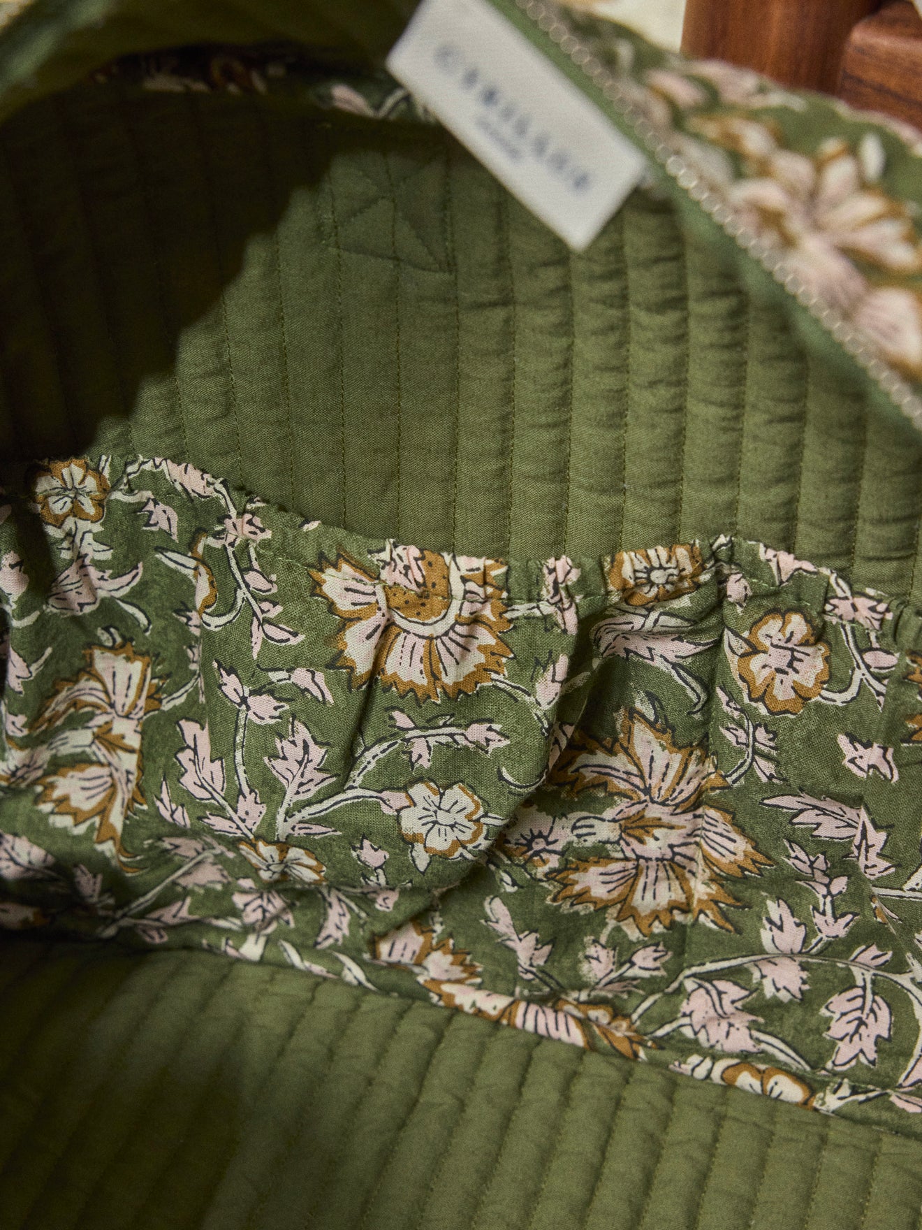 Sac week-end matelassé en tissu indien