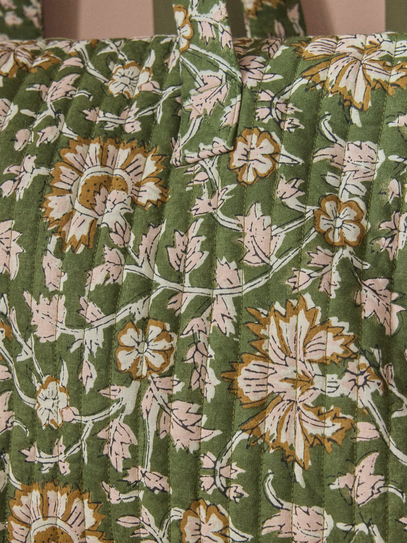 Sac week-end matelassé en tissu indien